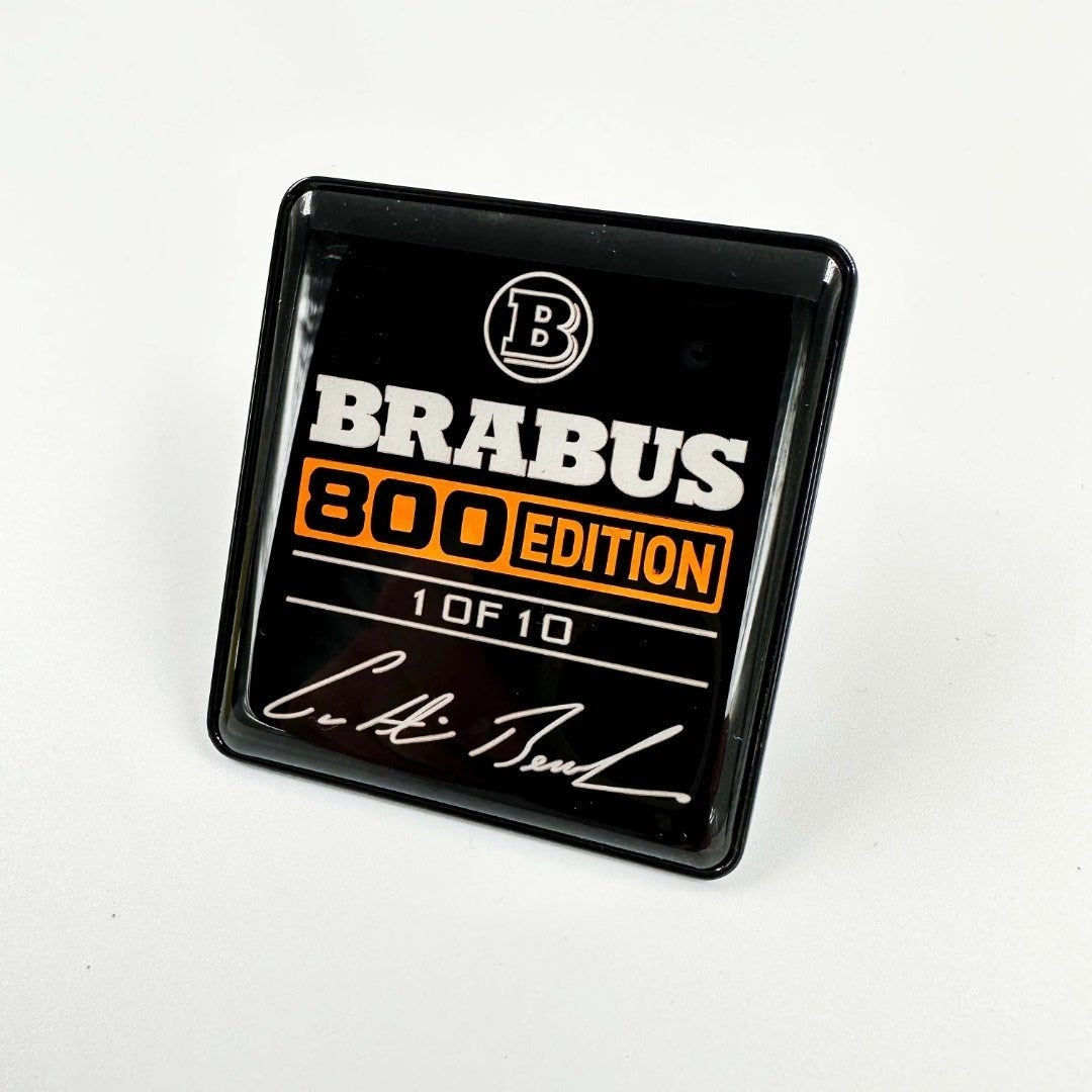 Metal Brabus 800 edition 1 of 10 Orange seats emblem badge logo set for Mercedes-Benz W465 2025+ G-Class - Custom Class