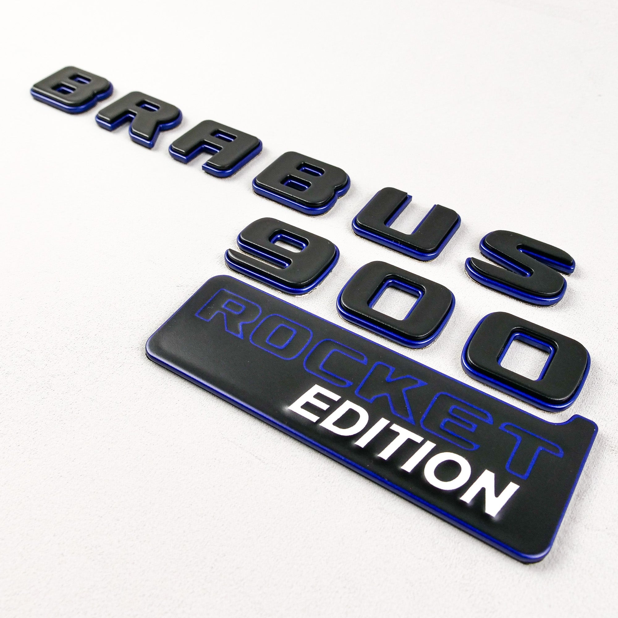 Metal Brabus 900 ROCKET edition blue emblems badges set for Mercedes-Benz G-Class W463A - Custom Class