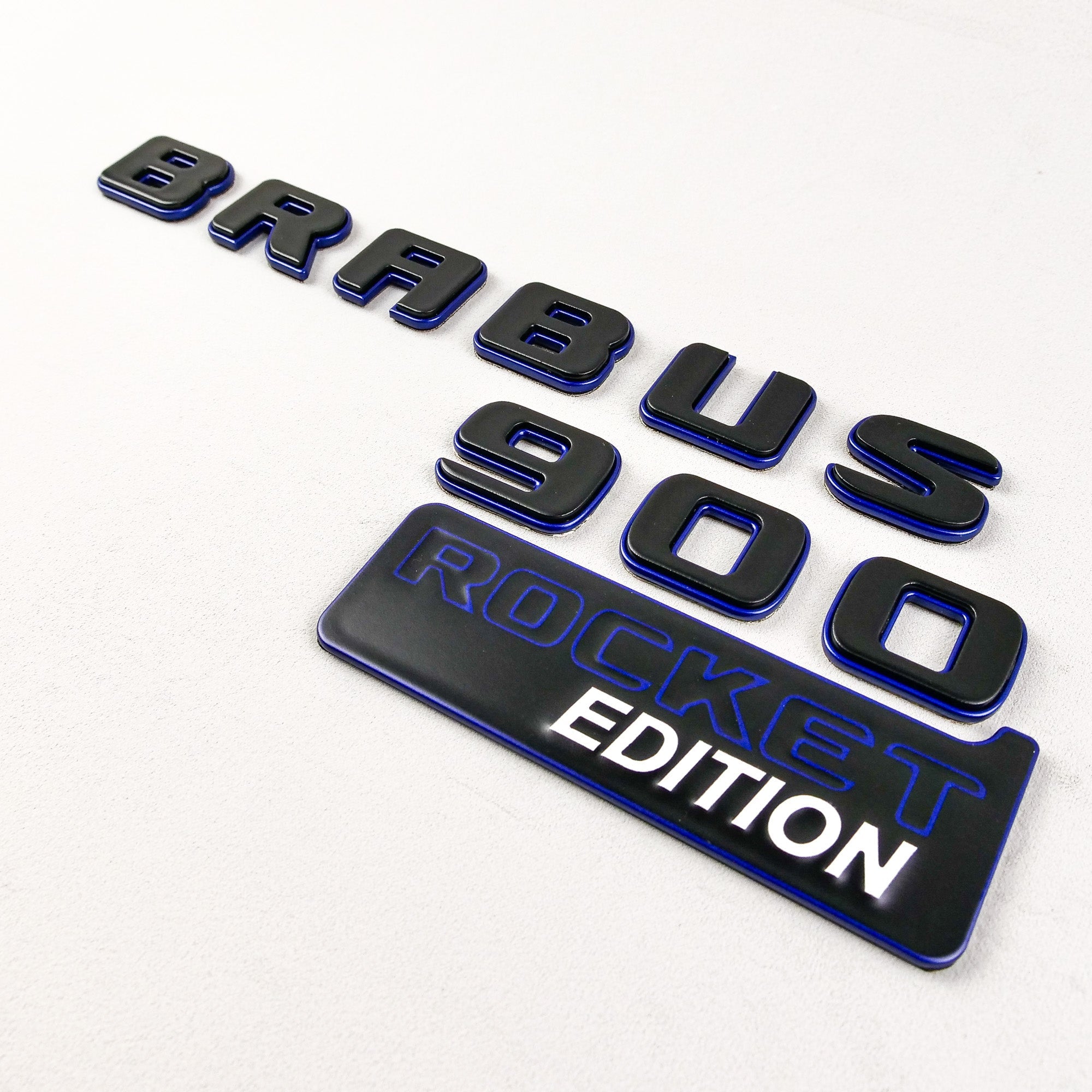 Metal Brabus 900 ROCKET edition blue emblems badges set for Mercedes-Benz G-Class W463A - Custom Class