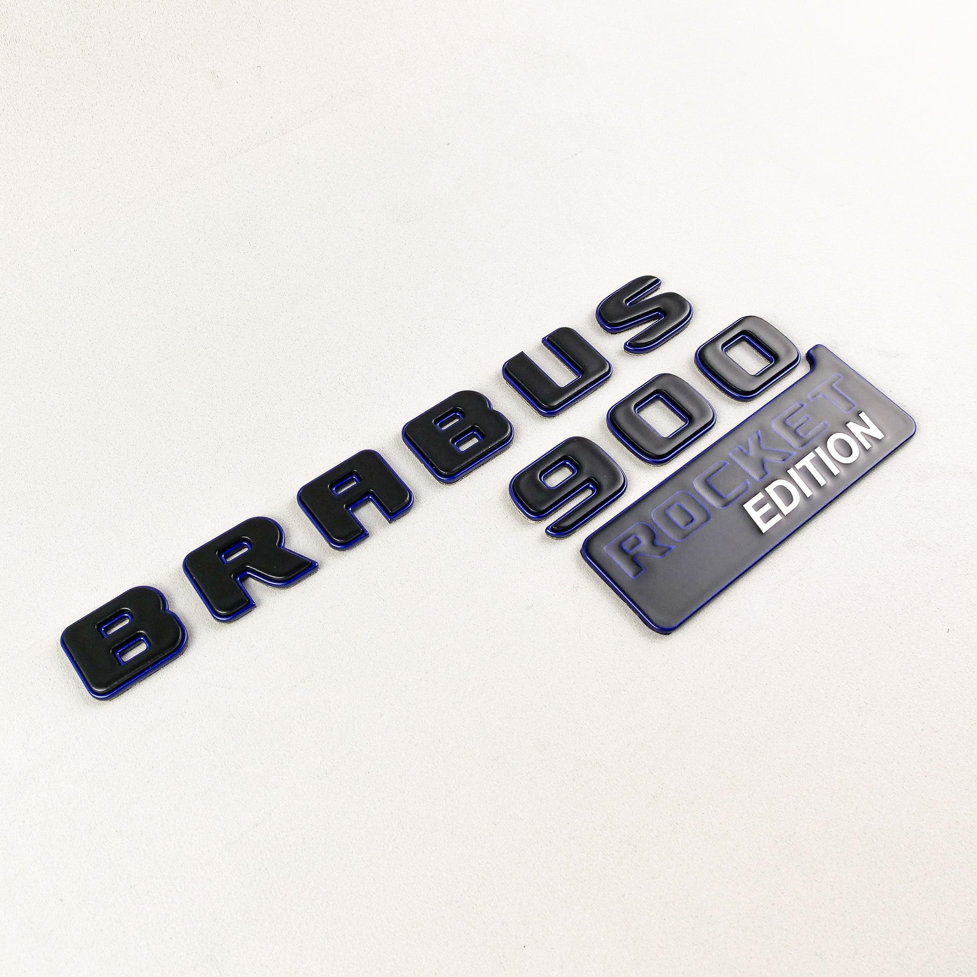Metal Brabus 900 ROCKET edition blue emblems badges set for Mercedes-Benz G-Class W463A - Custom Class