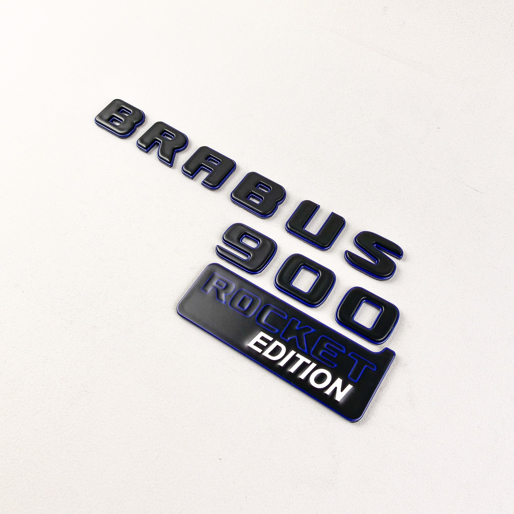 Metal Brabus 900 ROCKET edition blue emblems badges set for Mercedes-Benz G-Class W463A - Custom Class