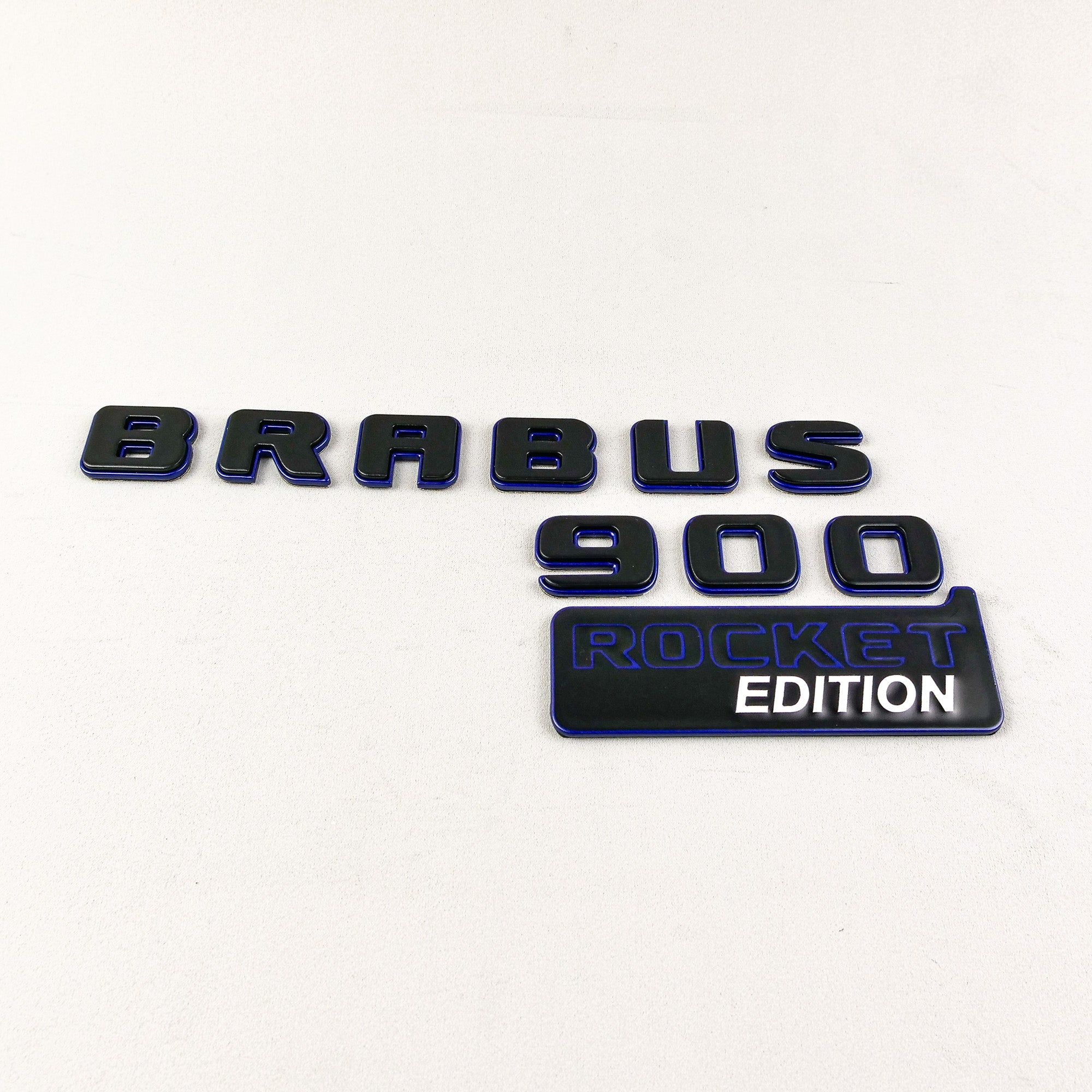 Metal Brabus 900 ROCKET edition blue emblems badges set for Mercedes-Benz G-Class W463A - Custom Class