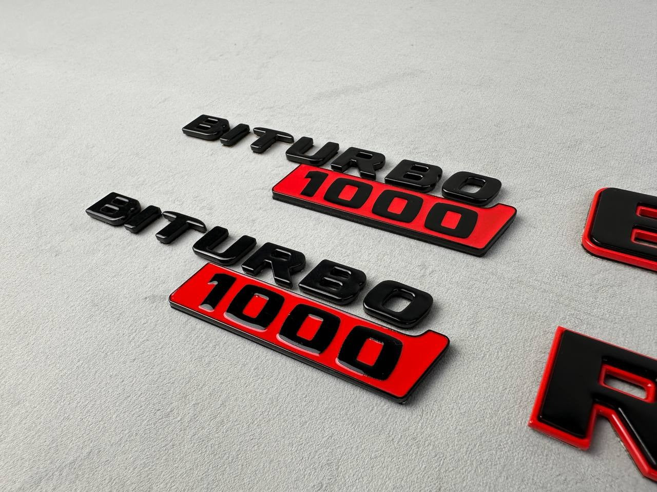 Metal Brabus Rocket 1000 "1 of 25" emblems 7 pcs set for Mercedes-Benz AMG GT 63 S E Performance - Custom Class