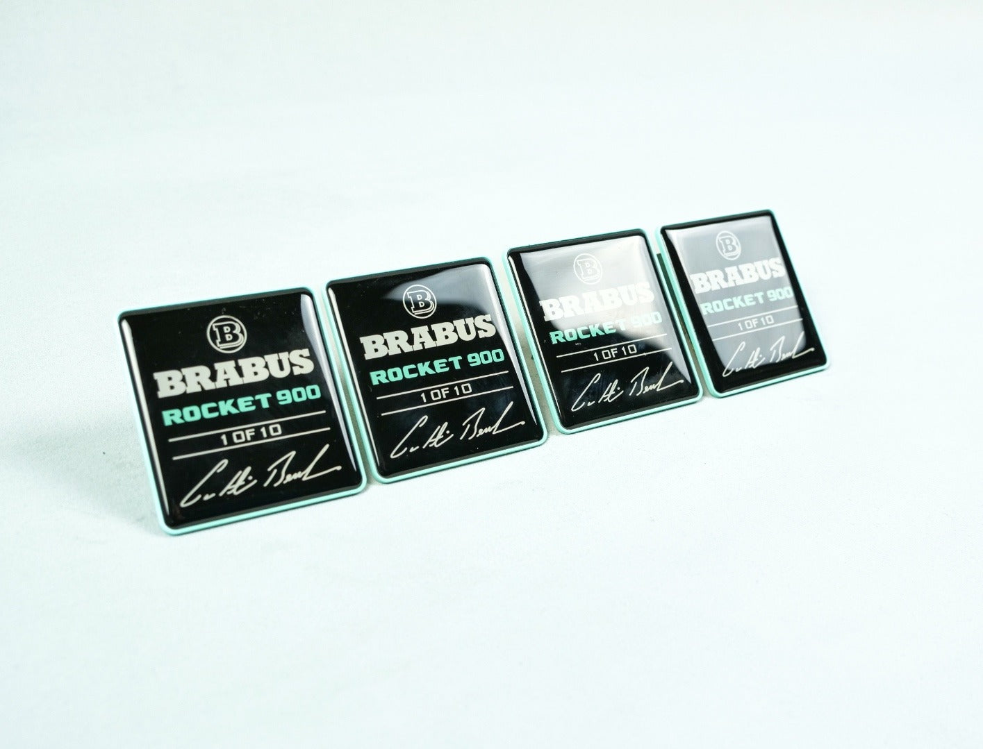 Metal Brabus Rocket G900 Tiffany Blue Seat Emblem Set for Mercedes-Benz W465 2025+ G-Class - Custom Class