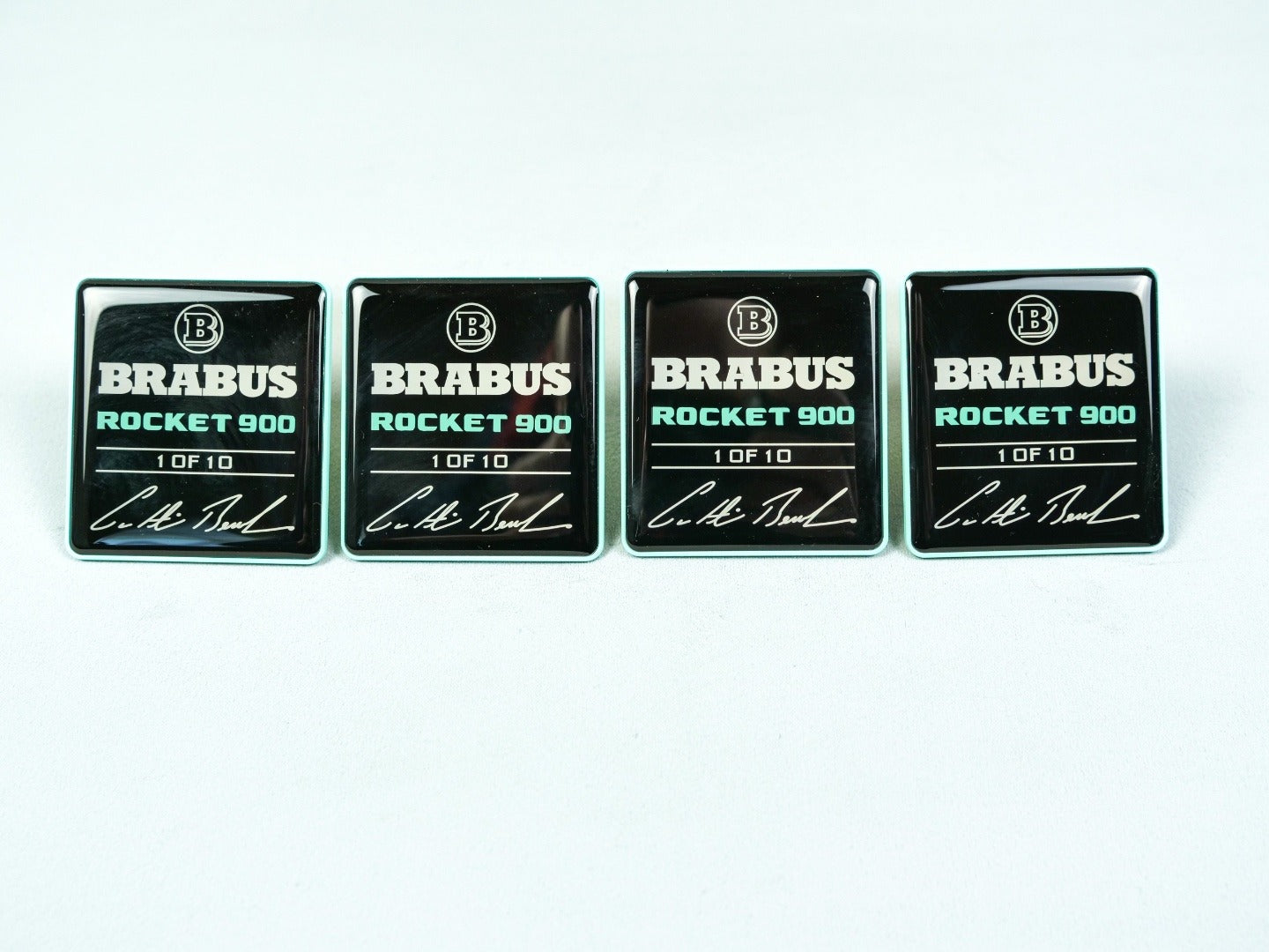 Metal Brabus Rocket G900 Tiffany Blue Seat Emblem Set for Mercedes-Benz W465 2025+ G-Class - Custom Class
