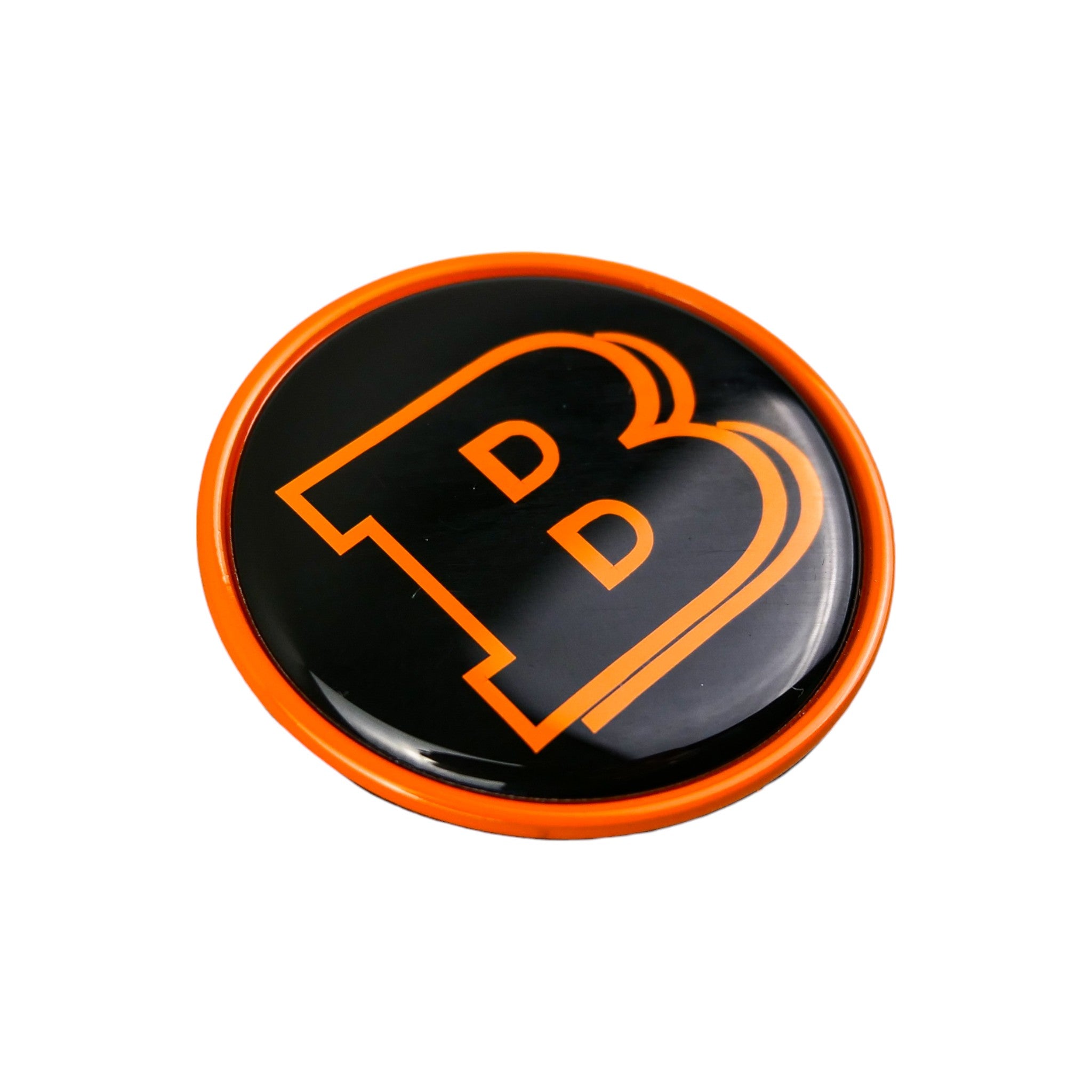 Metal Orange Brabus badge logo emblem 55mm for hood scoop of Mercedes G-Class W463, W463A - Custom Class