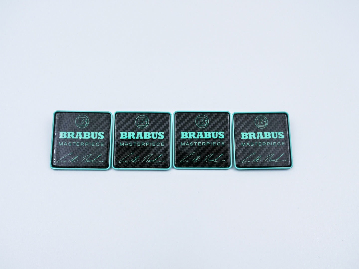 Metal with Carbon Brabus Masterpiece Tiffany Blue Seat Emblem Set for Mercedes-Benz W465 2025+ - Custom Class