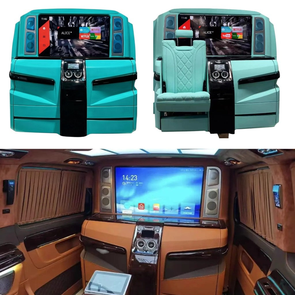 Multifunctional Rear Partition Wall with Monitor & Folding Seats for Mercedes-Benz V-Class W447 (2016–2024)