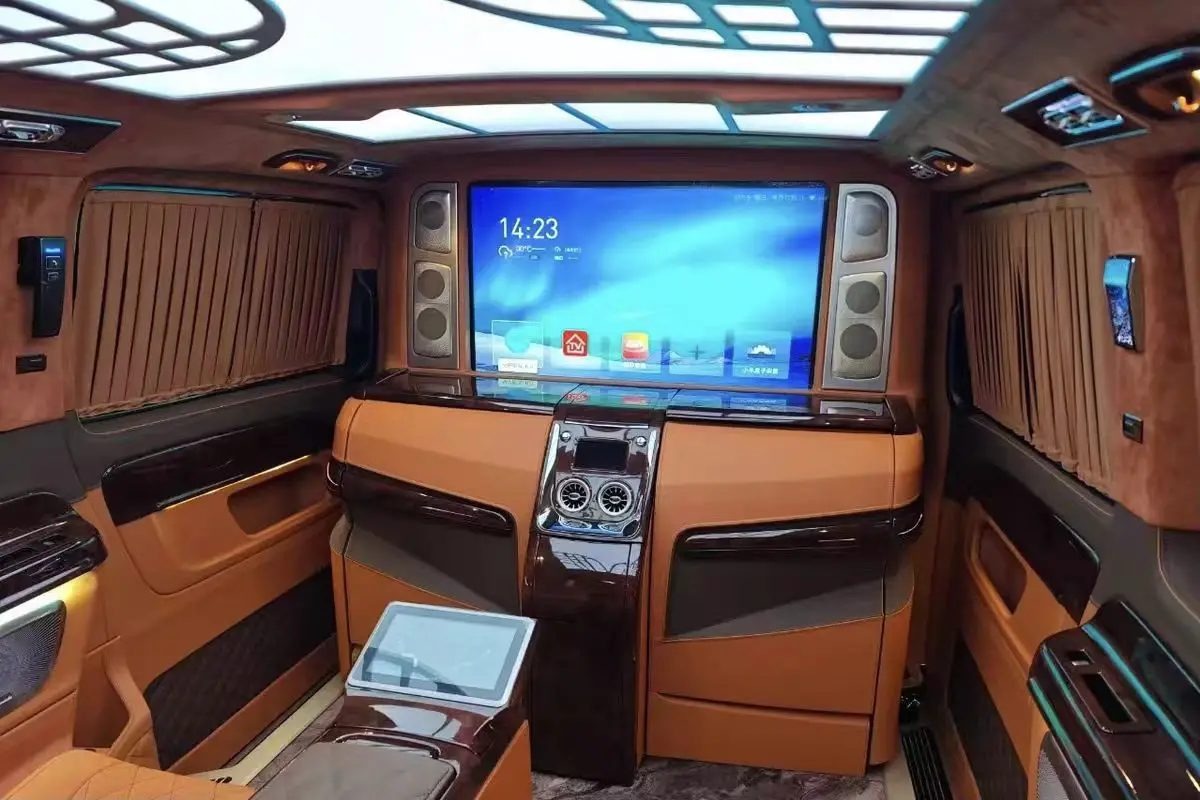 Multifunctional Rear Partition Wall with Monitor & Folding Seats for Mercedes-Benz V-Class W447 (2016–2024)