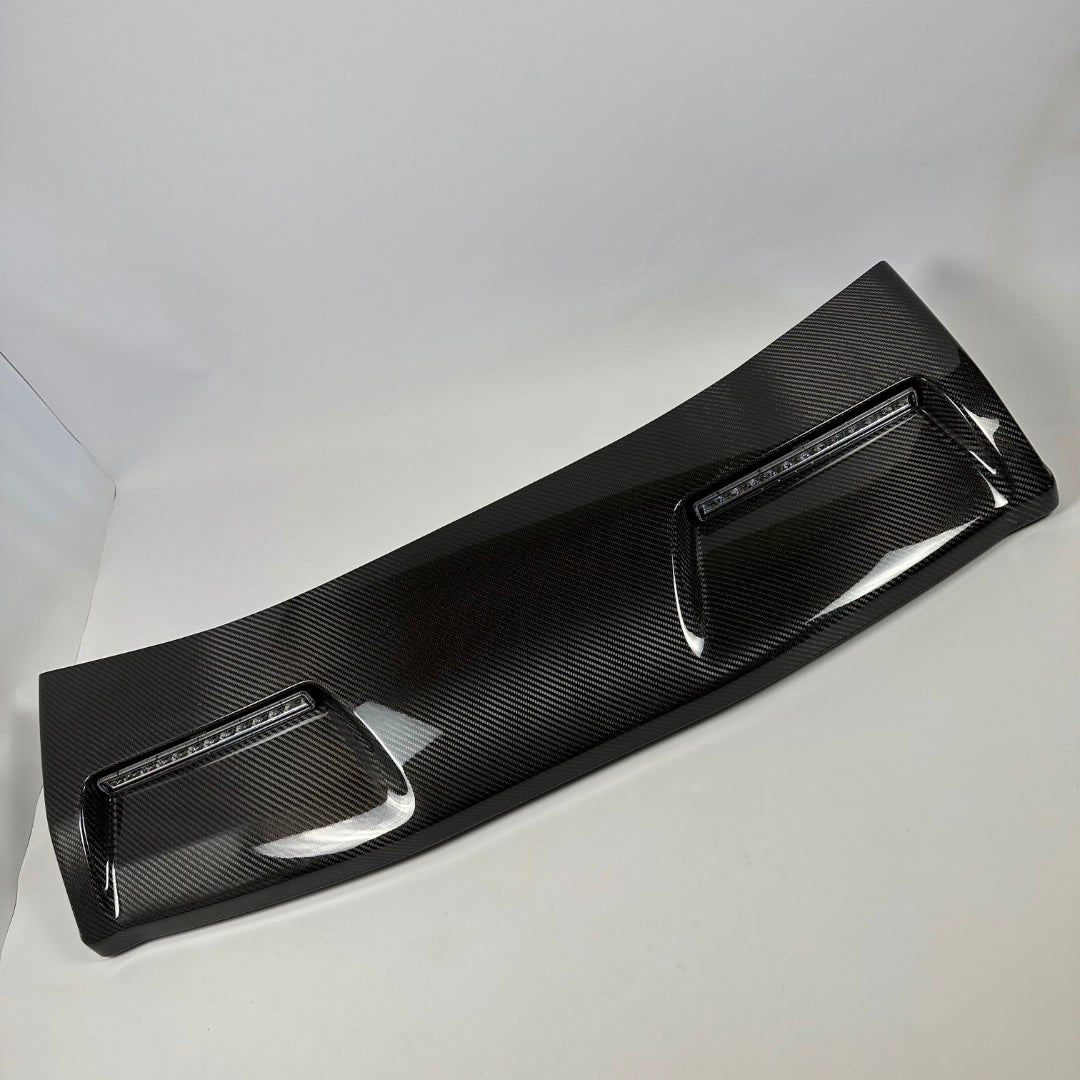 OEM Front roof carbon spoiler 4x4 with original LEDs for Mercedes W463A W464 - Custom Class