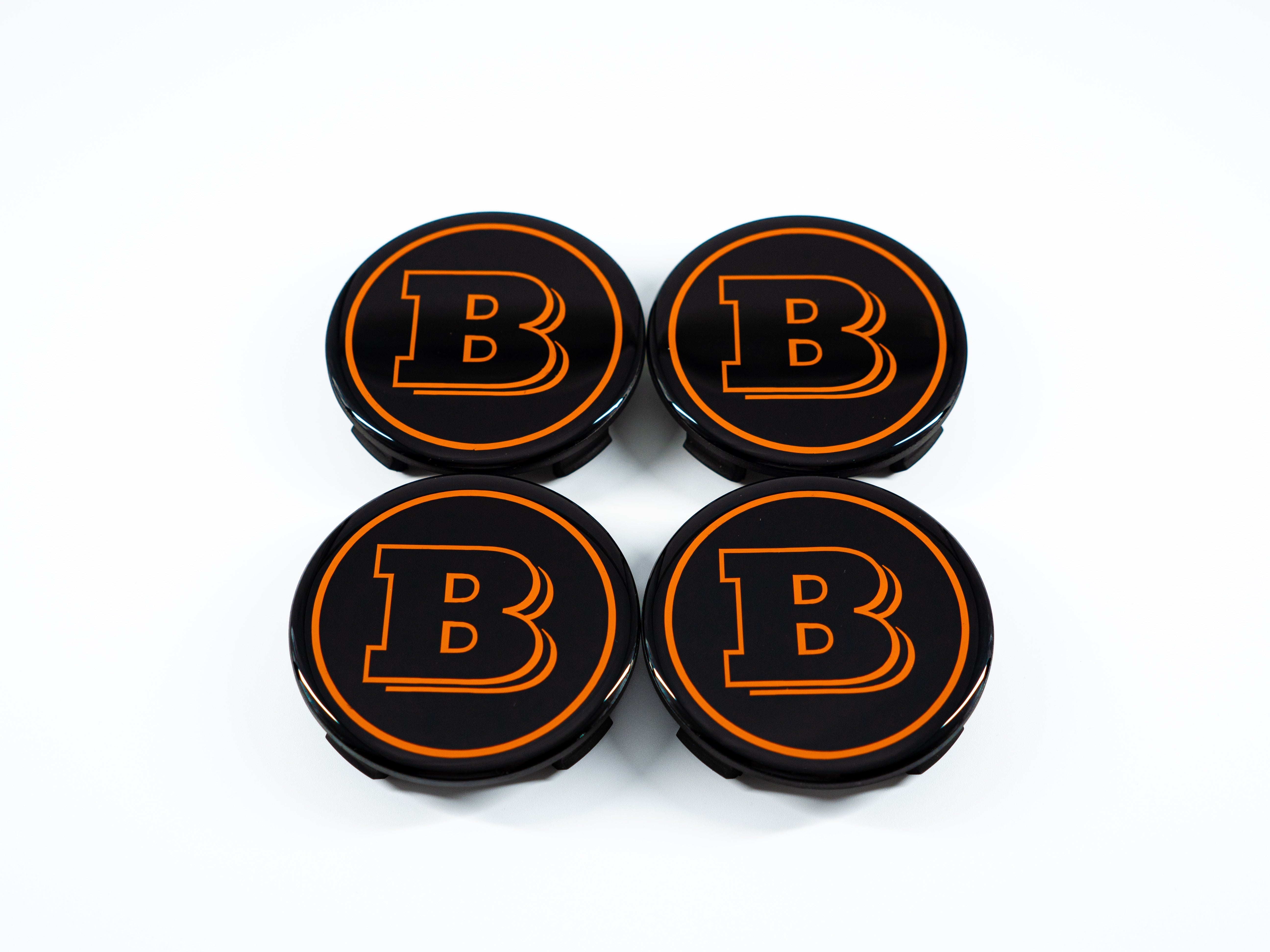 Orange Brabus Wheel Center Caps for Mercedes W465 2025+ G-Wagon