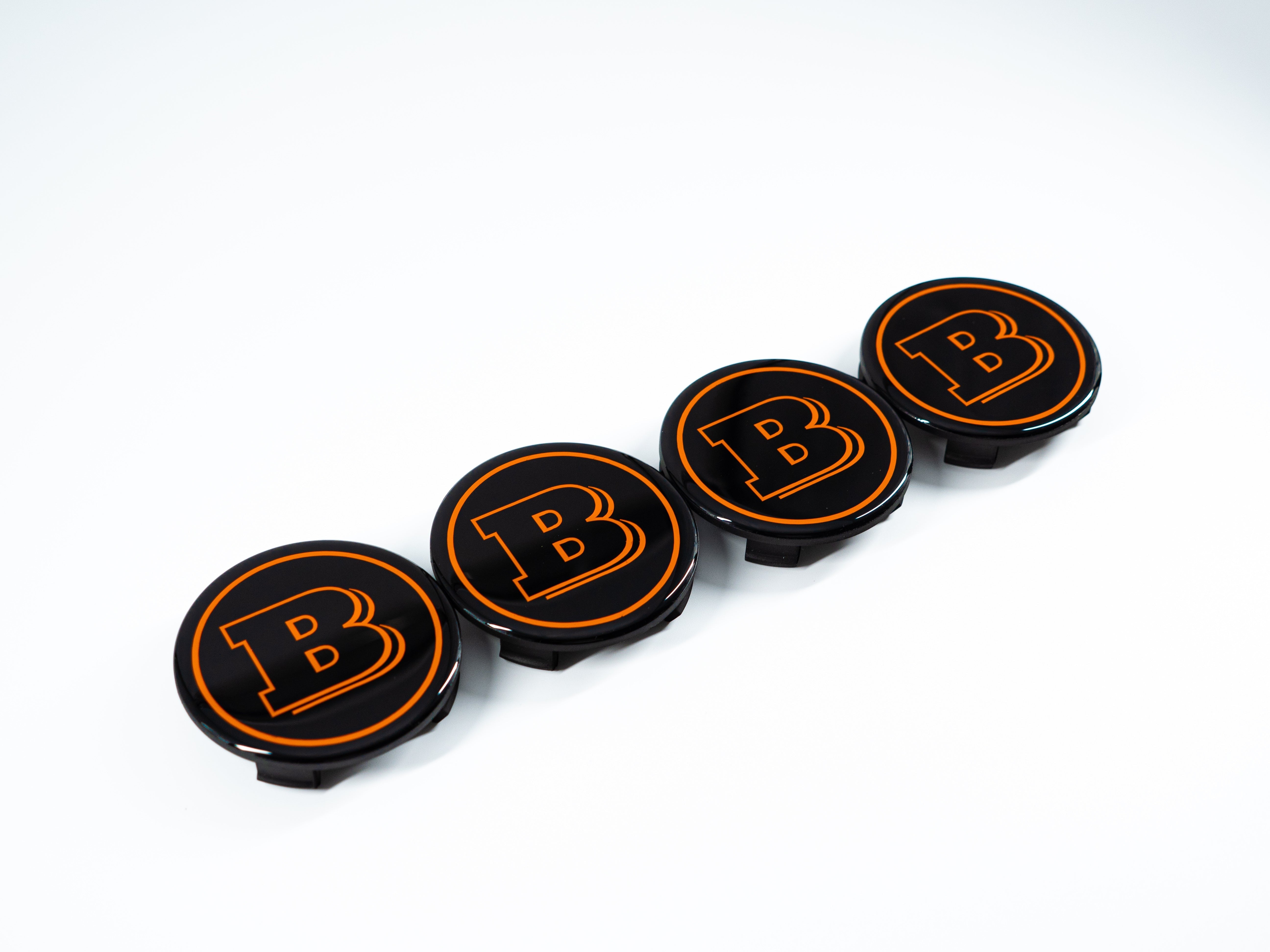 Orange Brabus Wheel Center Caps for Mercedes W465 2025+ G-Wagon