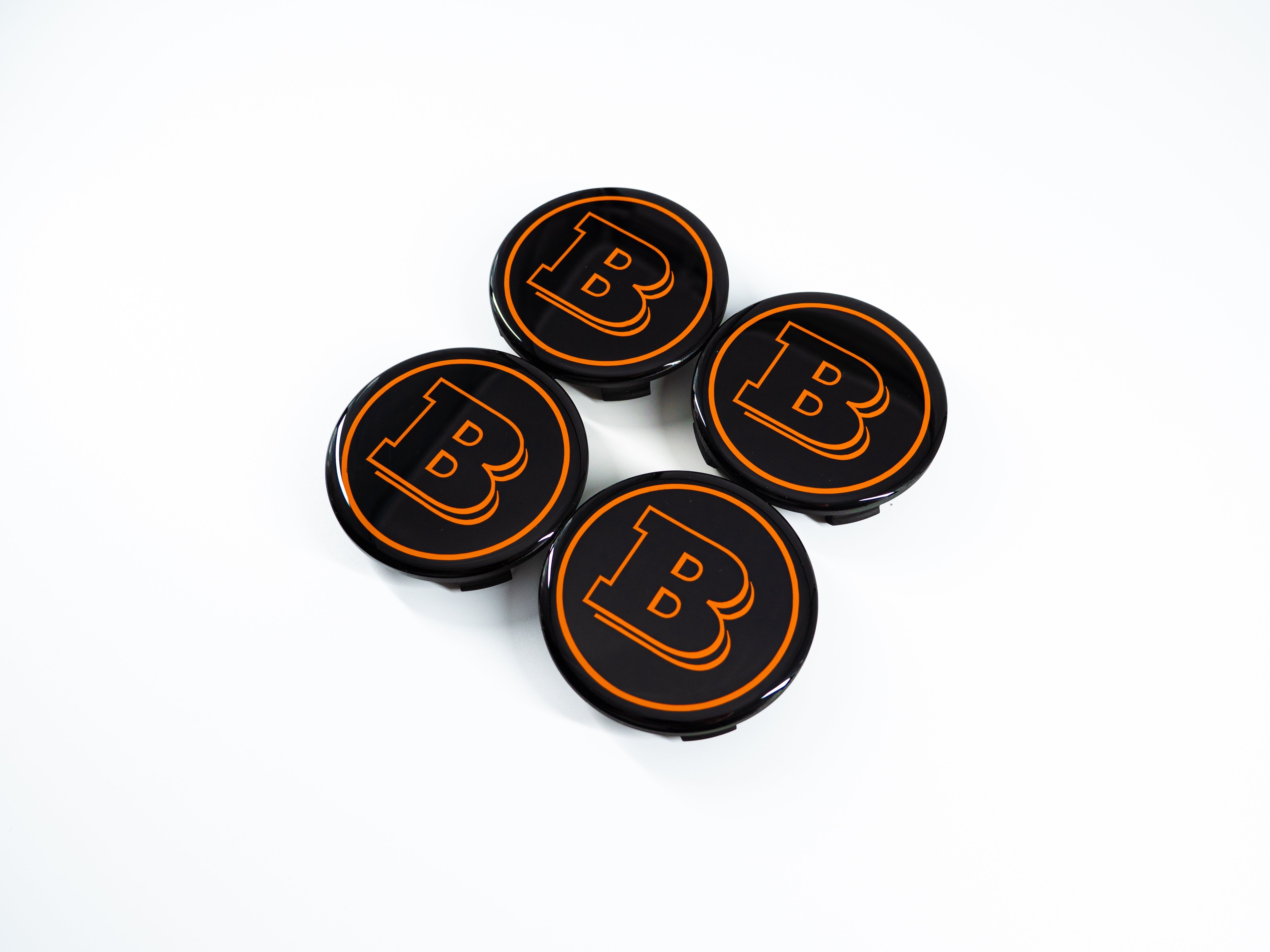 Orange Brabus Wheel Center Caps for Mercedes W465 2025+ G-Wagon