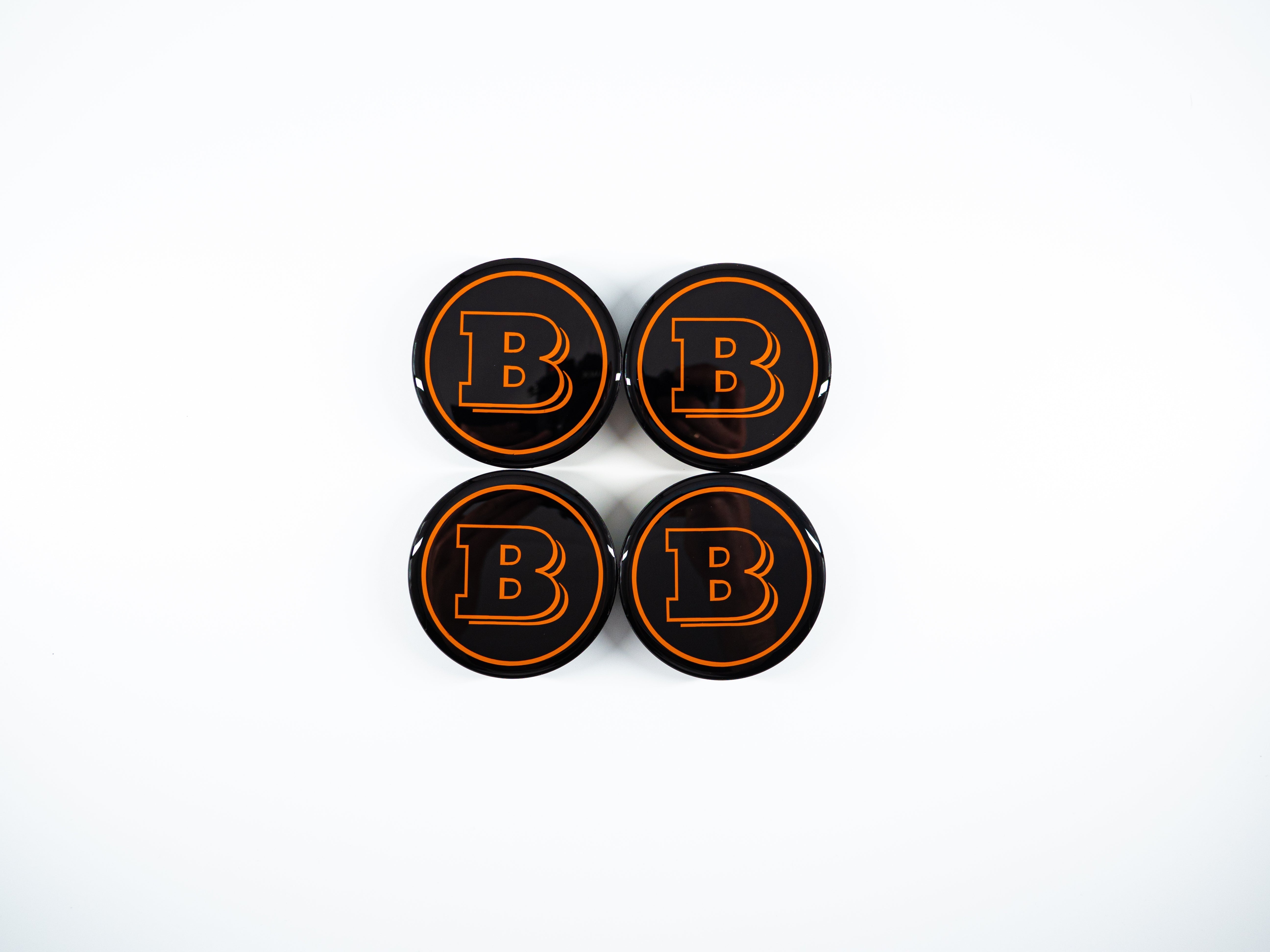 Orange Brabus Wheel Center Caps for Mercedes W465 2025+ G-Wagon