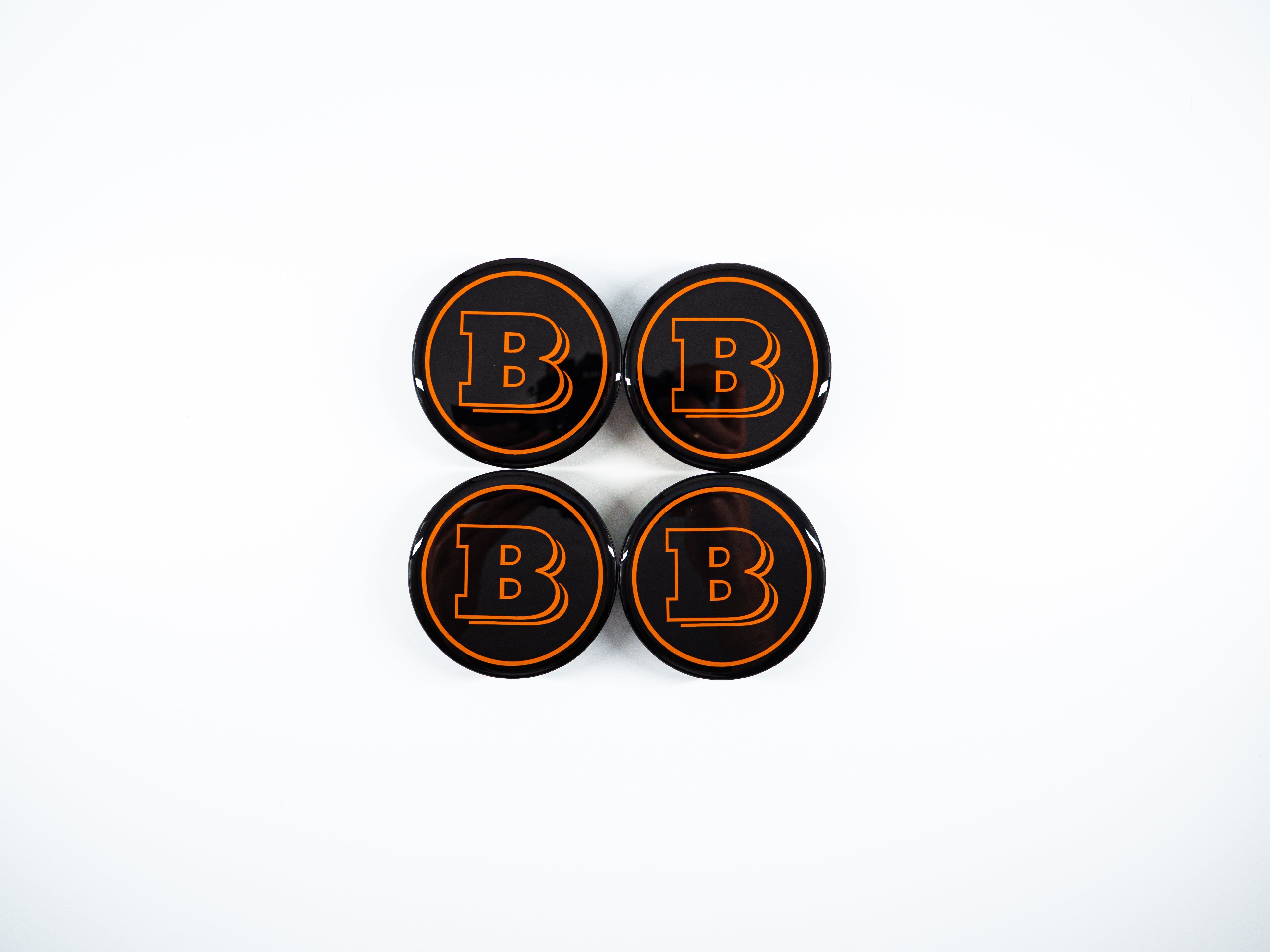 Orange Brabus wheel center caps cover for rims Mercedes-Benz W463A G Wagon - Custom Class