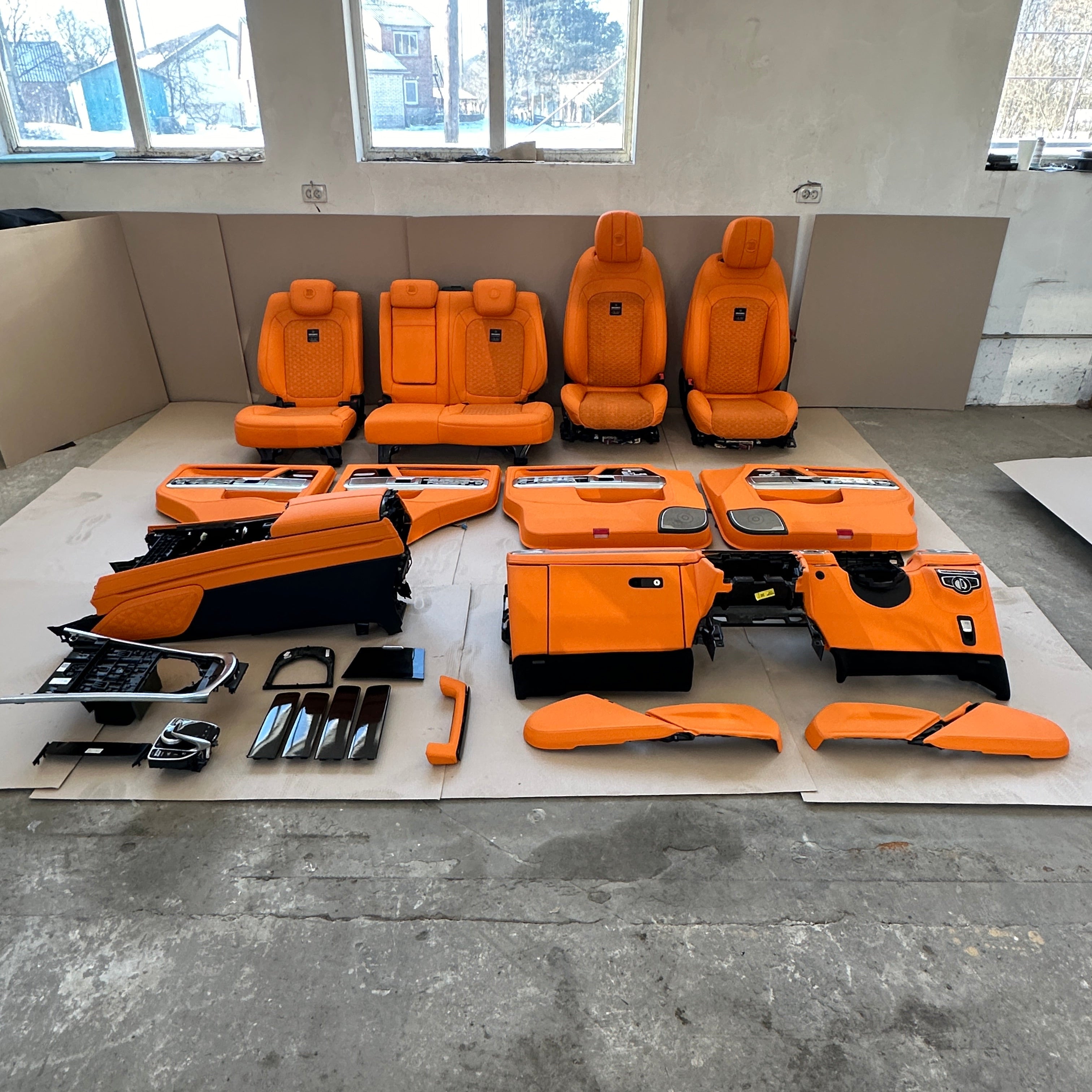 Orange interior upholstery trim remanufacture Mercedes Benz W463A G-Class G-Wagon - Custom Class