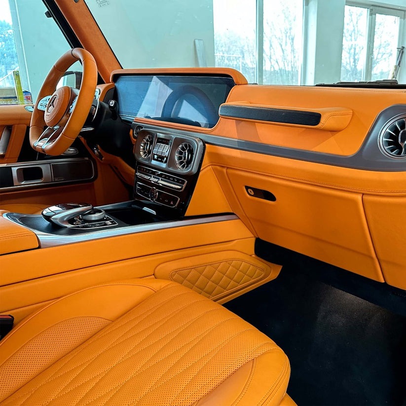 Orange interior upholstery trim remanufacture Mercedes Benz W463A G-Class G-Wagon