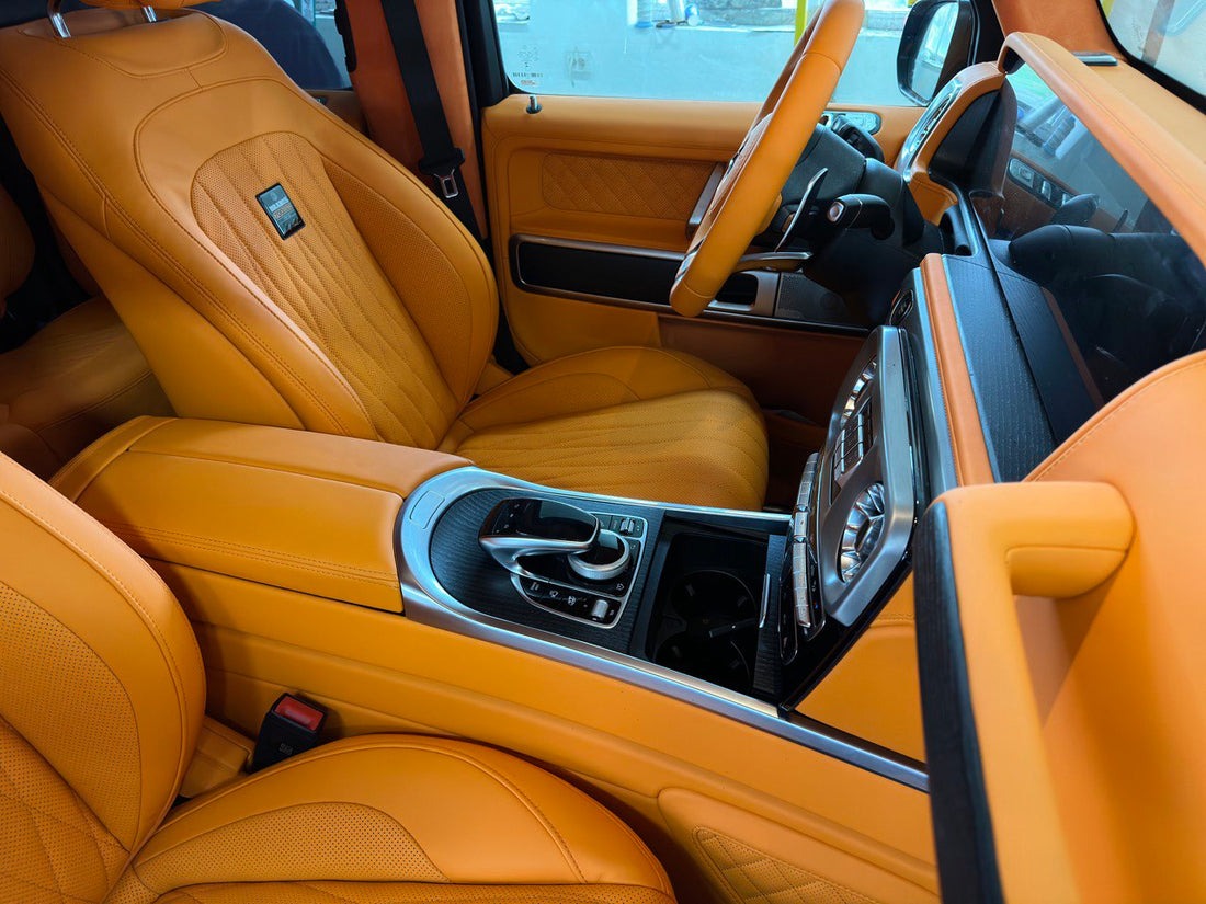 Orange interior upholstery trim remanufacture Mercedes Benz W463A G-Class G-Wagon