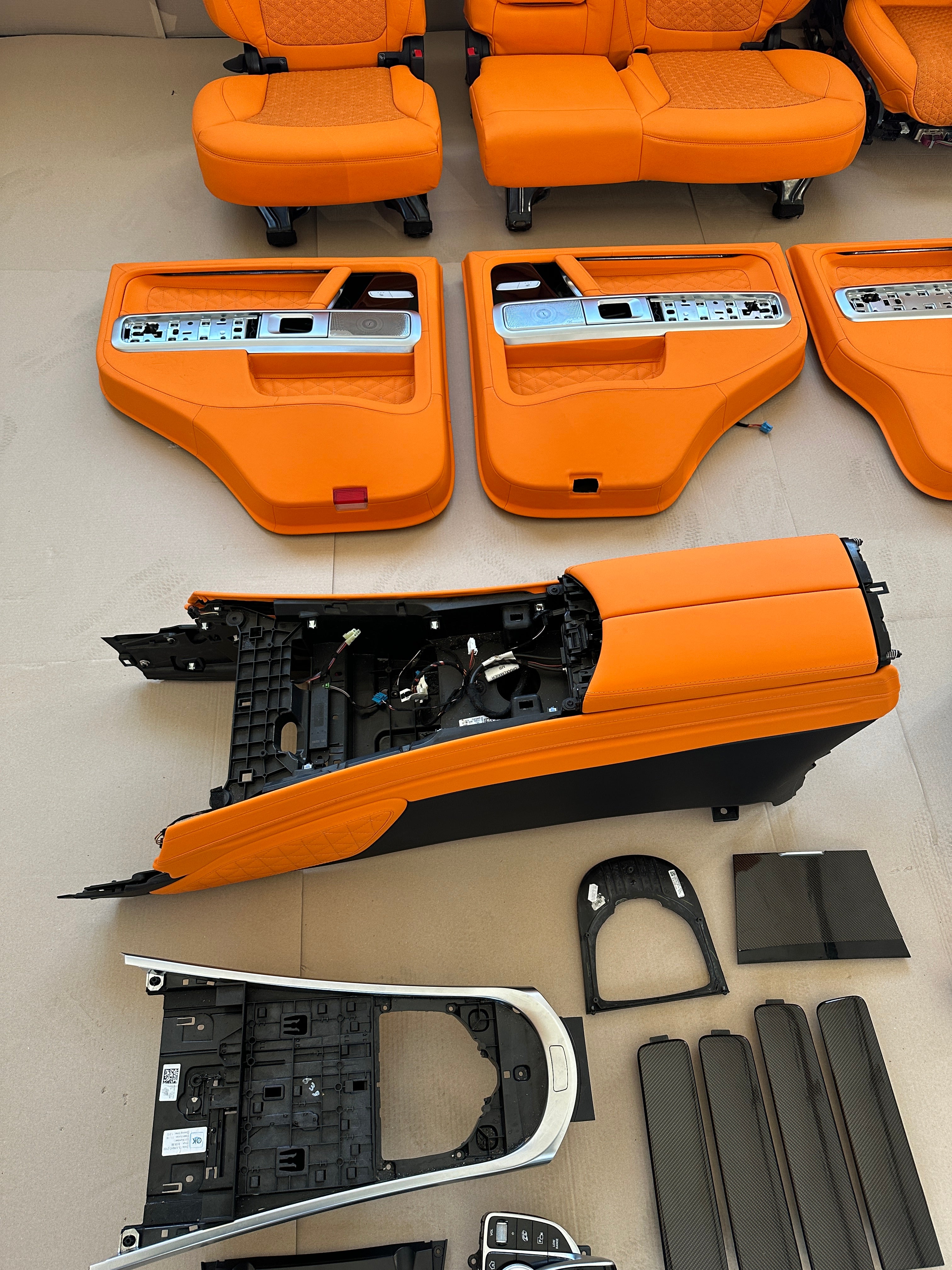 Orange interior upholstery trim remanufacture Mercedes Benz W463A G-Class G-Wagon - Custom Class