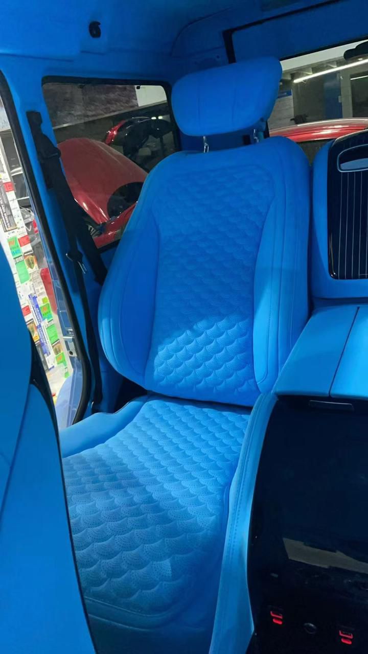 Rear seats with central multifunctional panel for Mercedes-Benz W463A and W465, customizable options and colors by Custom Class.