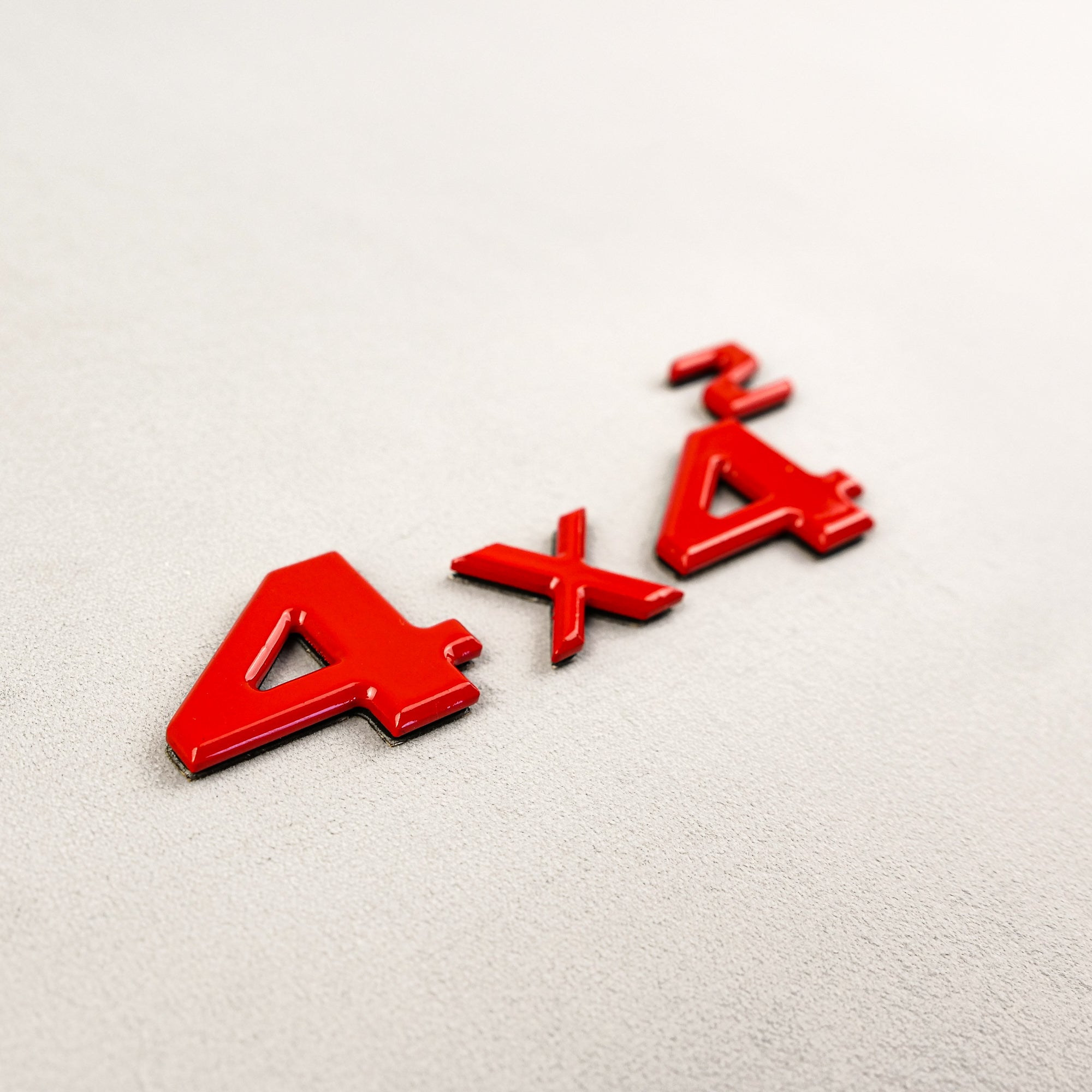 Red 4x4 Squared Trunk Badge Emblem for Mercedes G Wagon W463 4x4 - Custom Class