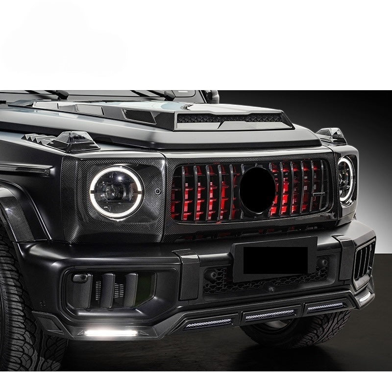 Rowen Style Front Bumper Lip Carbon for Mercedes-Benz W465 G-Class