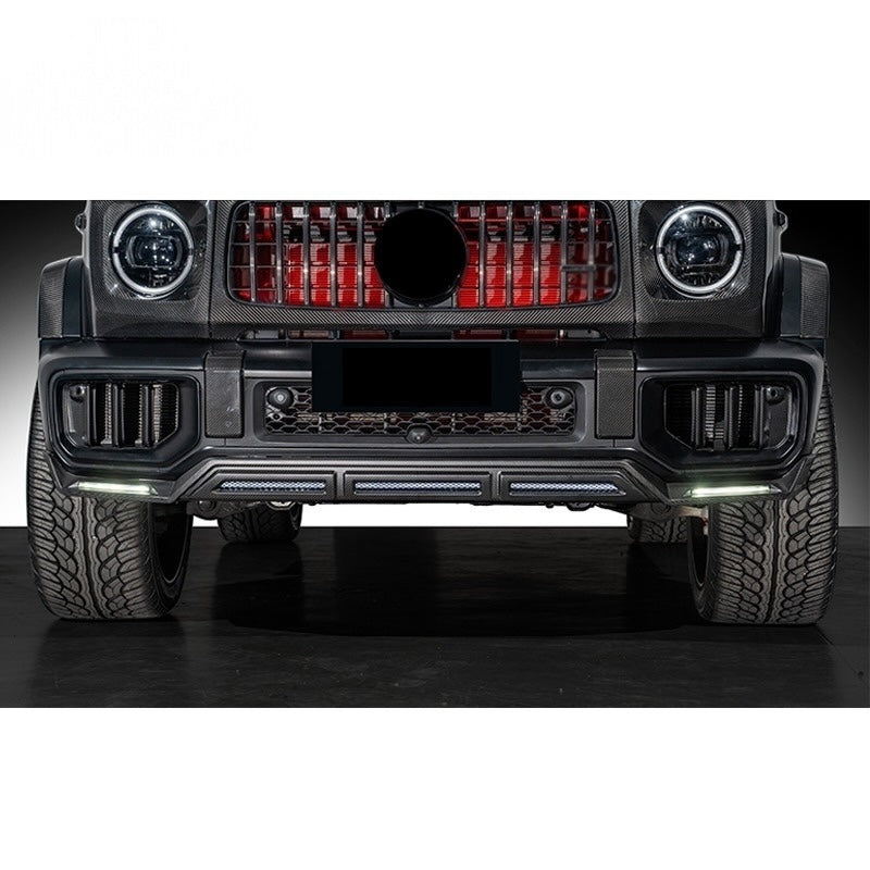 Rowen Style Front Bumper Lip Carbon for Mercedes-Benz W465 G-Class