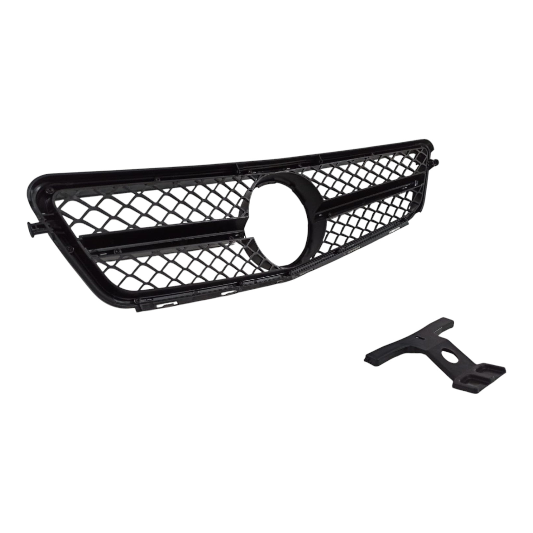 SL black front radiator grille for Mercedes C-Class W204 (2007-2014) from Custom Class, offering a sleek and sporty upgrade.