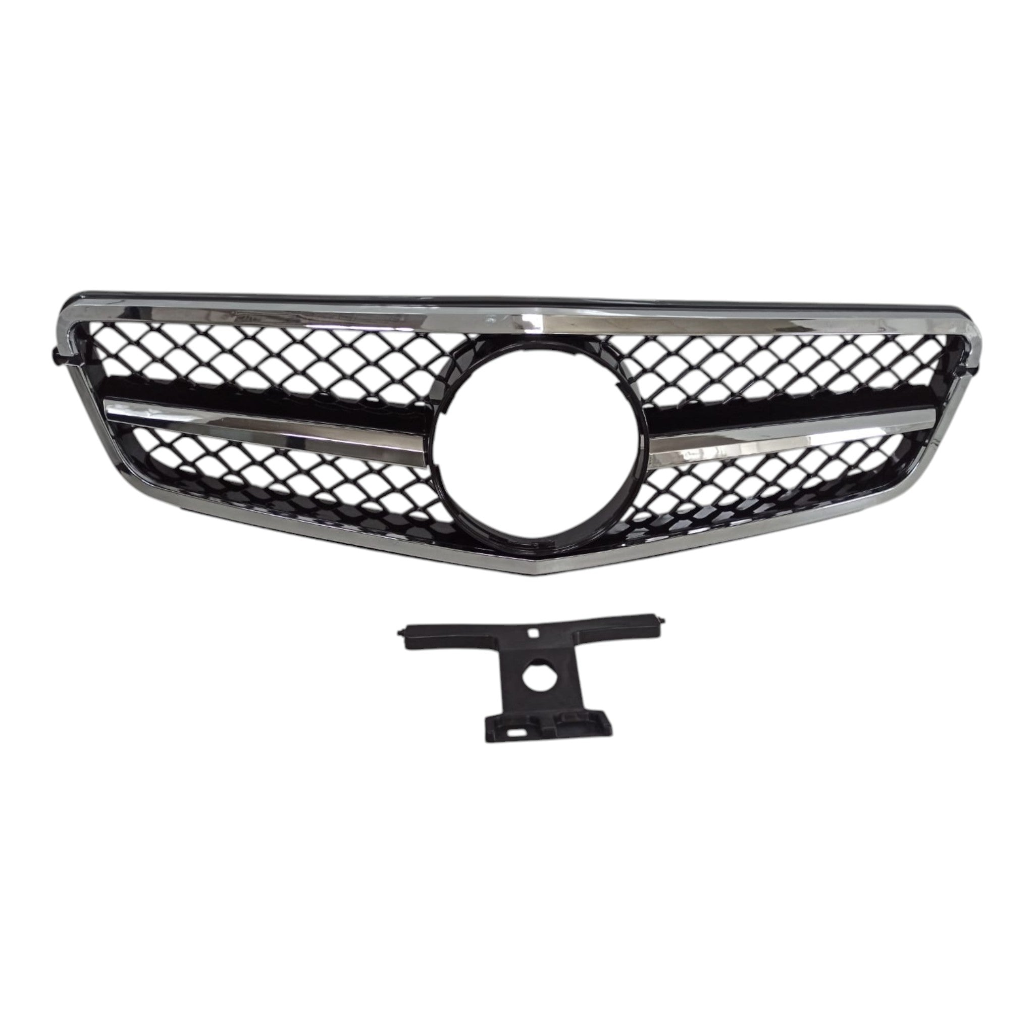 SL front radiator grille, chrome black for Mercedes C-Class W204 2007-2014 - Custom Class