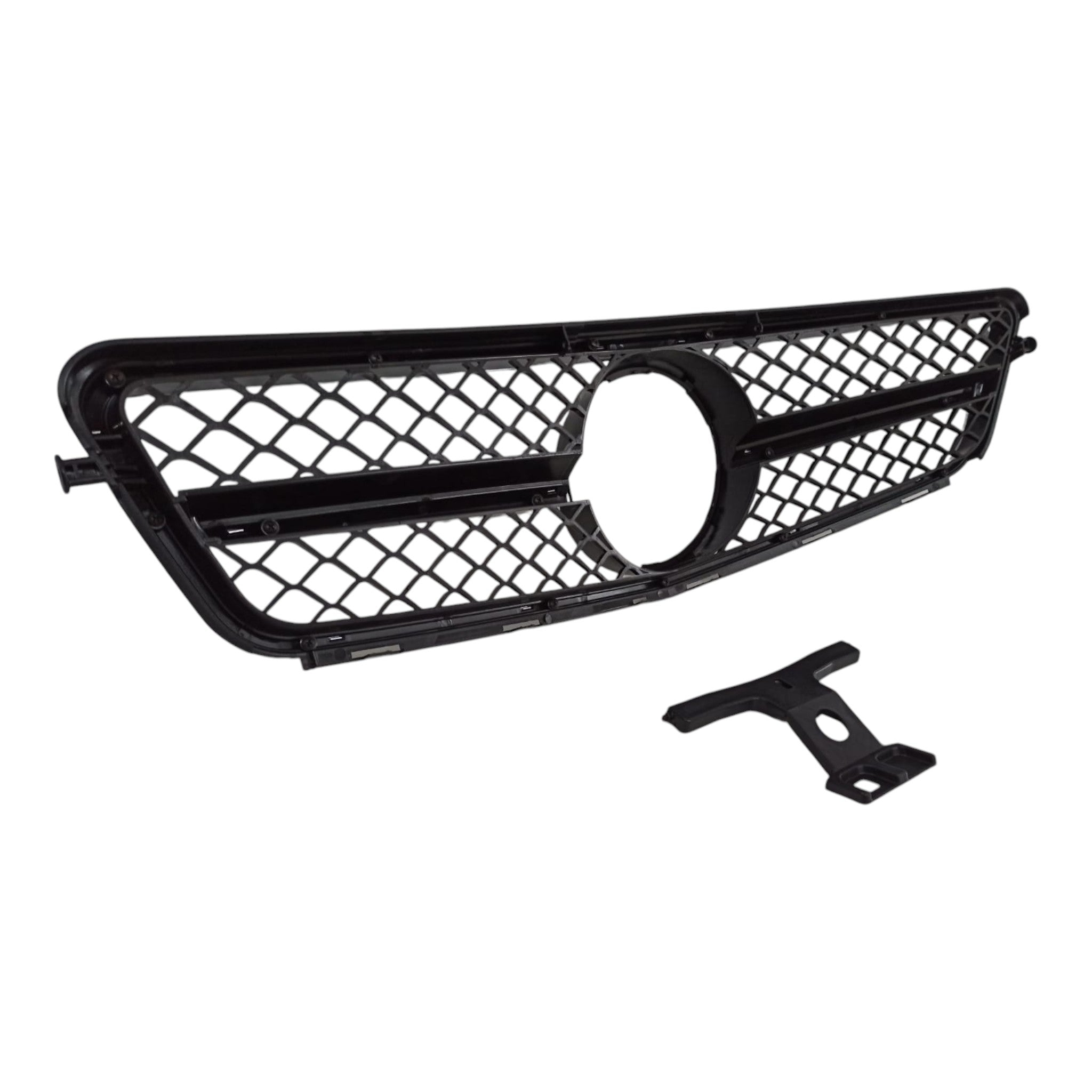 SL chrome black front radiator grille for Mercedes C-Class W204 (2007-2014) from Custom Class, featuring a stylish and sporty design.