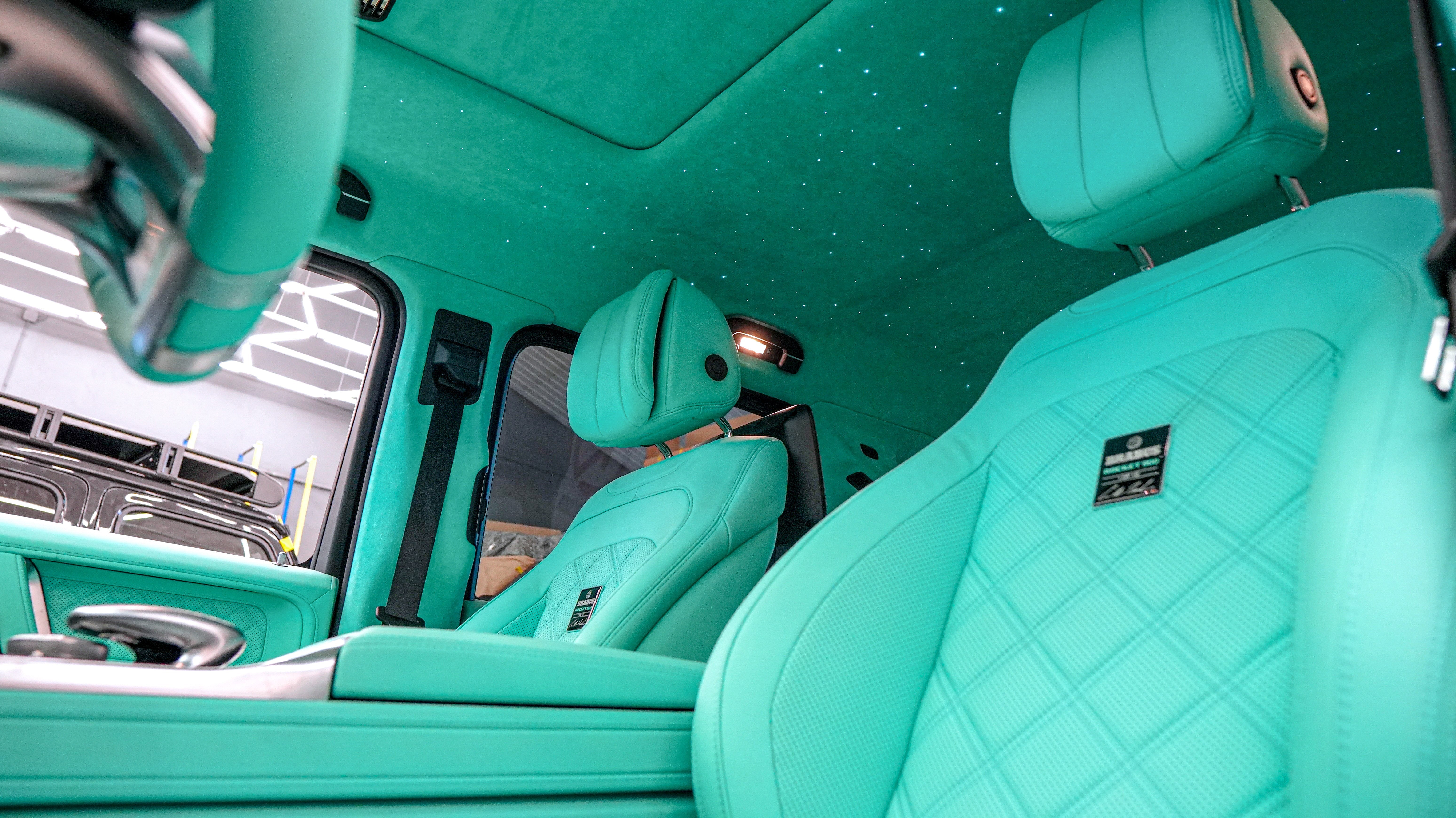 Tiffany blue interior upholstery trim remanufacture Mercedes Benz W463A G-Class G-Wagon - Custom Class