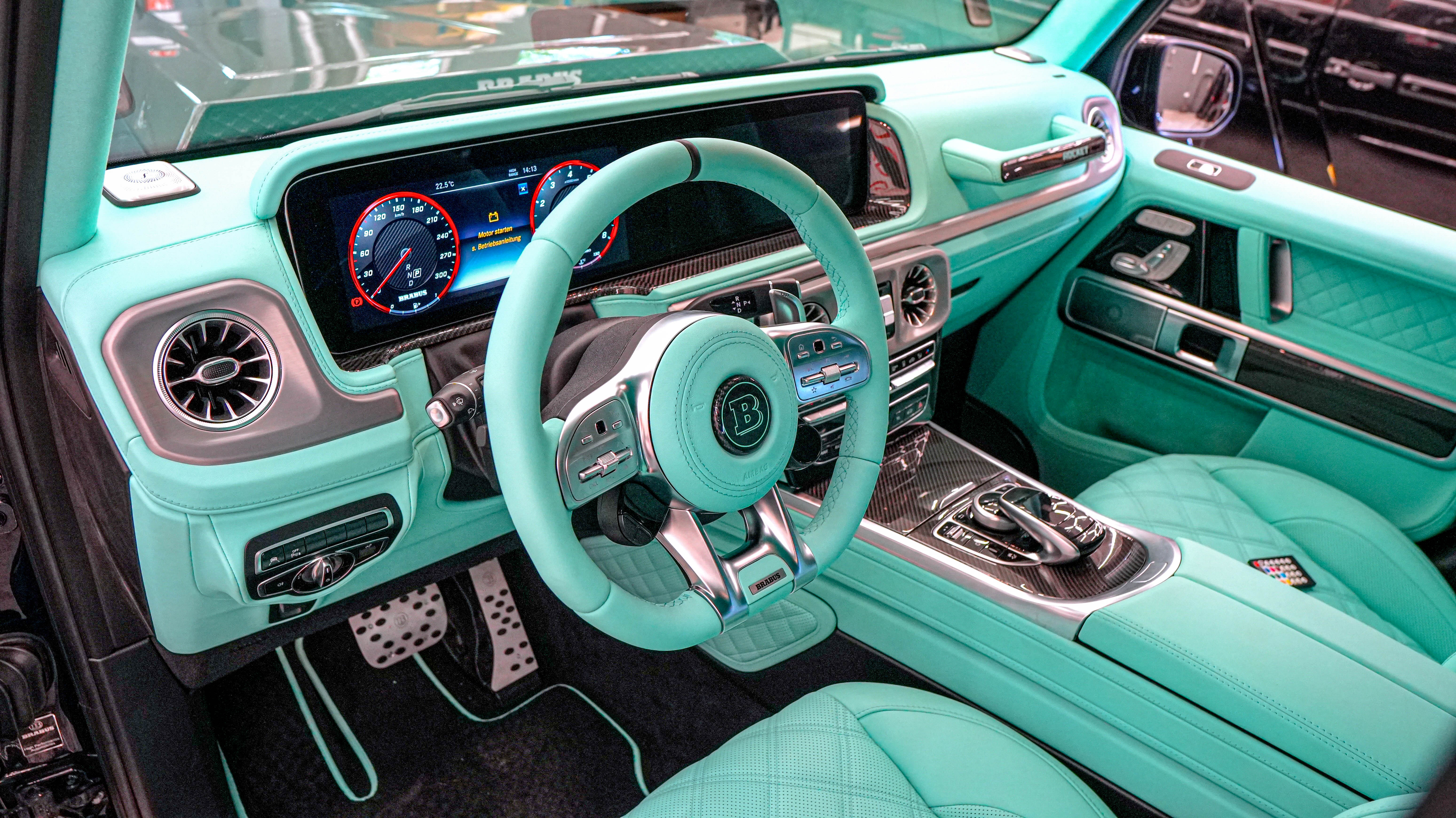 Tiffany blue interior upholstery trim remanufacture Mercedes Benz W463A G-Class G-Wagon - Custom Class