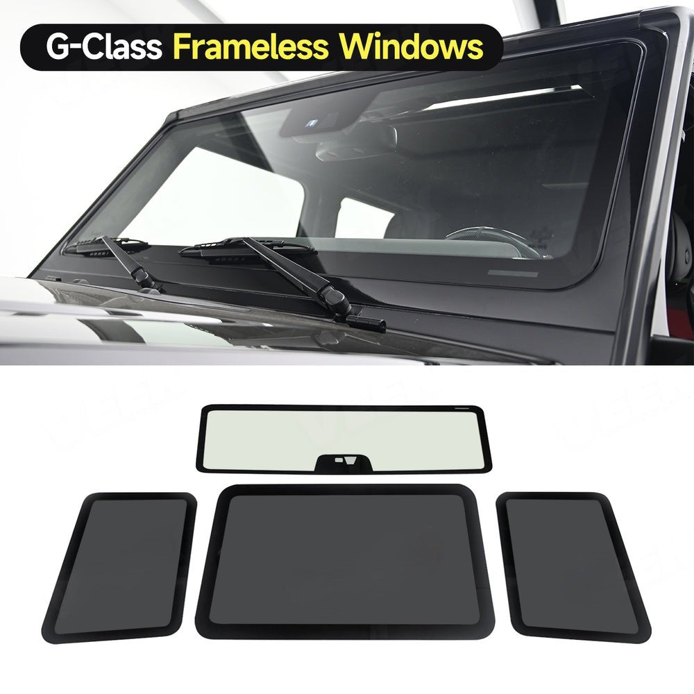 Window glass set in W463A style (windshield, trunk and rear side) for Mercedes-Benz G-Wagon W463