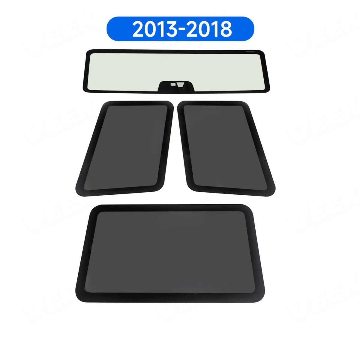 Window glass set in W463A style (windshield, trunk and rear side) for Mercedes-Benz G-Wagon W463