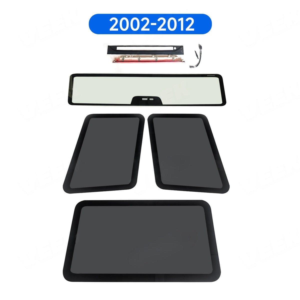 Window glass set in W463A style (windshield, trunk and rear side) for Mercedes-Benz G-Wagon W463