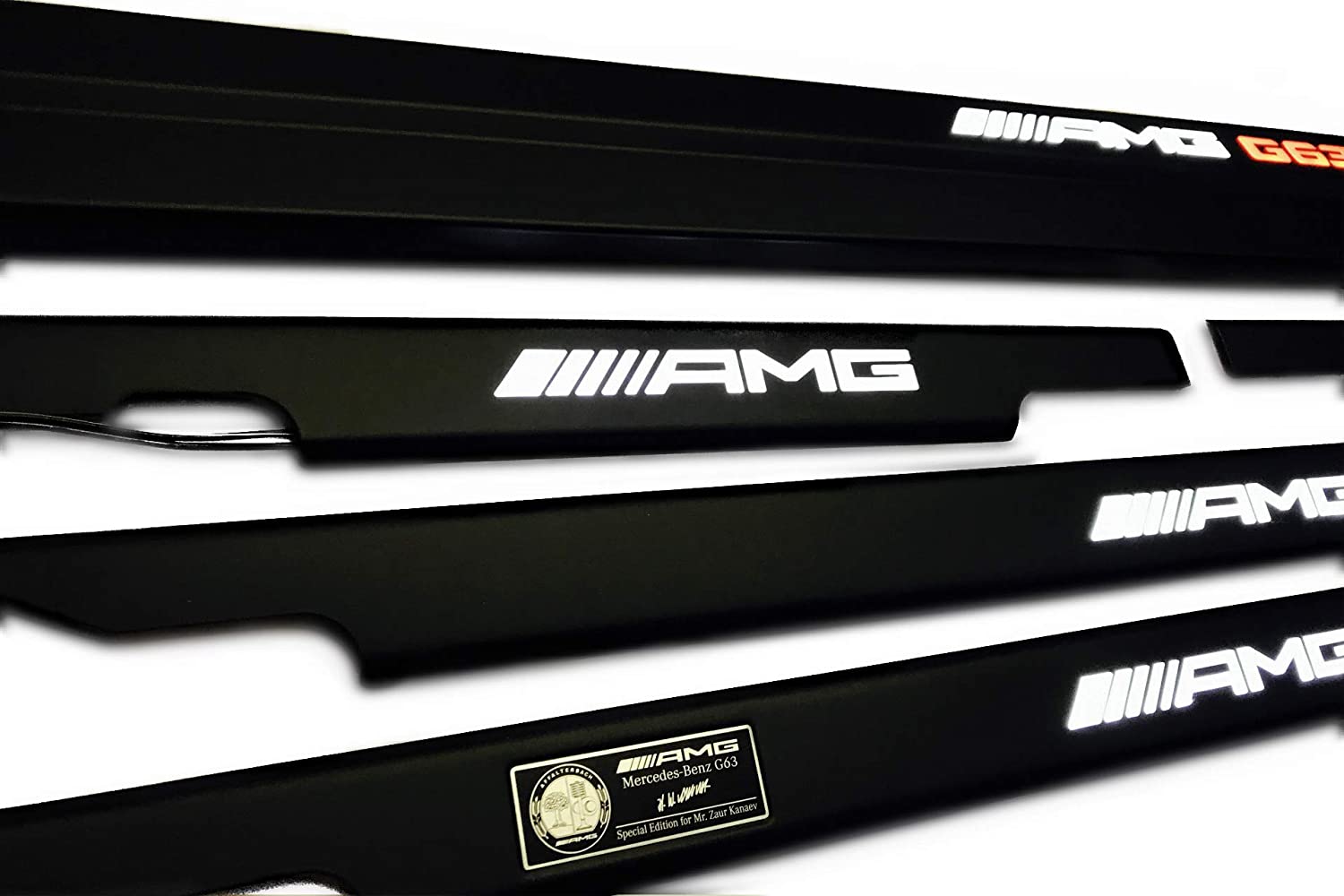 AMG G63 LED Black Matte Door Sills 4 or 5 pcs for Mercedes-Benz G-Class W463 - Custom Class