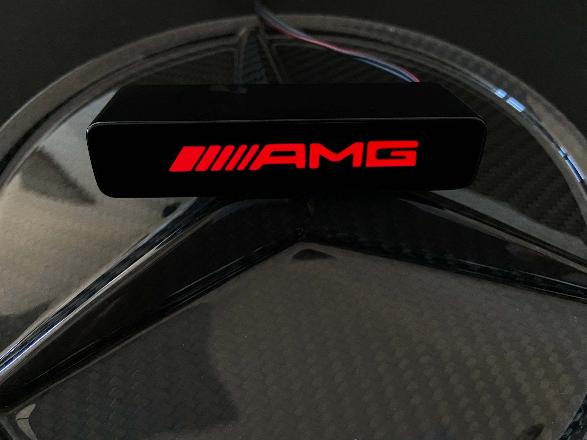 AMG Front Grille red LED Illuminated Logo Badge Emblem for Mercedes Benz G-Wagon G-Class W463 W463A W465 - Custom Class