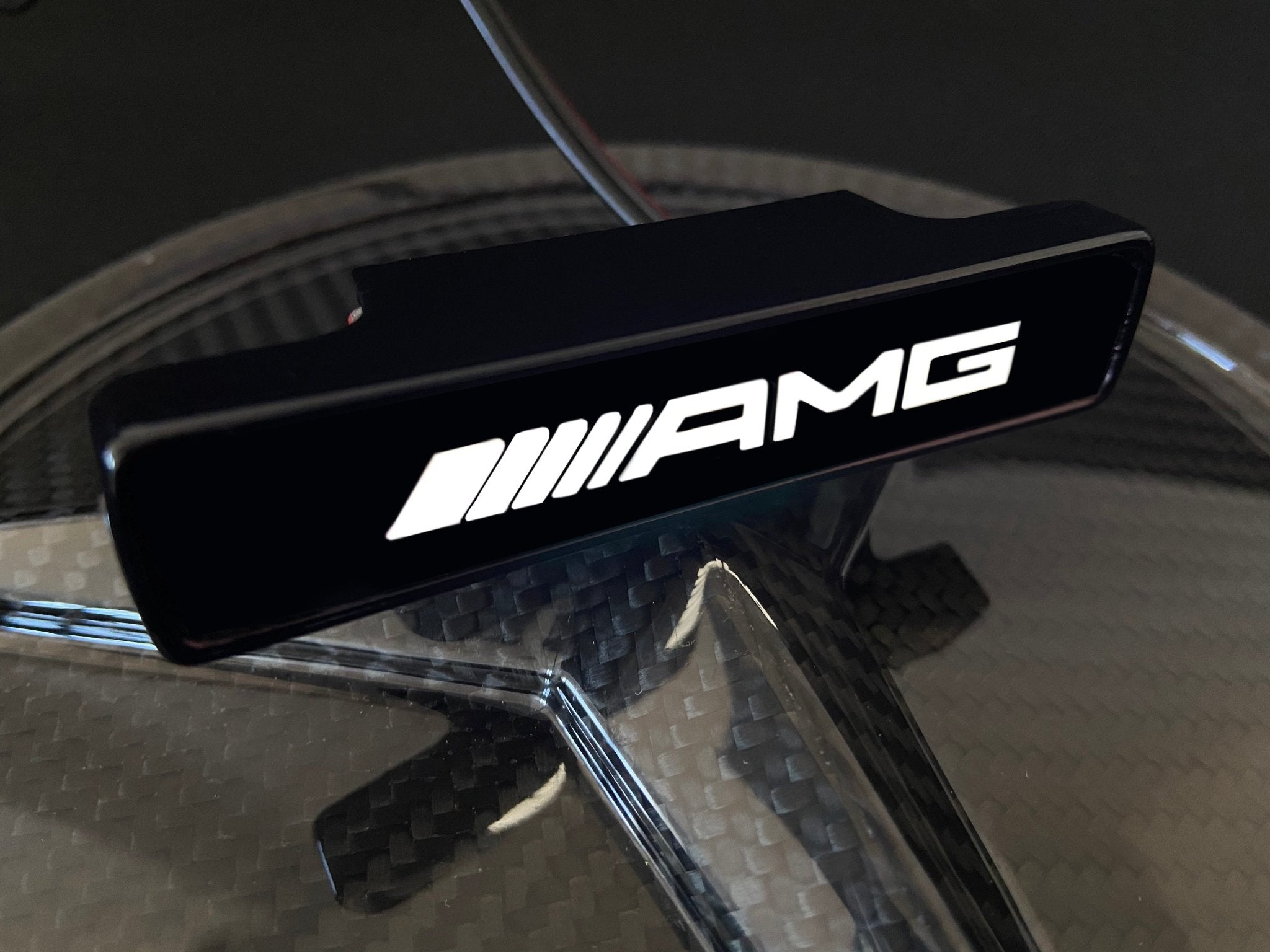 AMG Front Grille white LED Illuminated Logo Badge Emblem for Mercedes Benz G-Wagon G-Class W463 W463A W465 - Custom Class