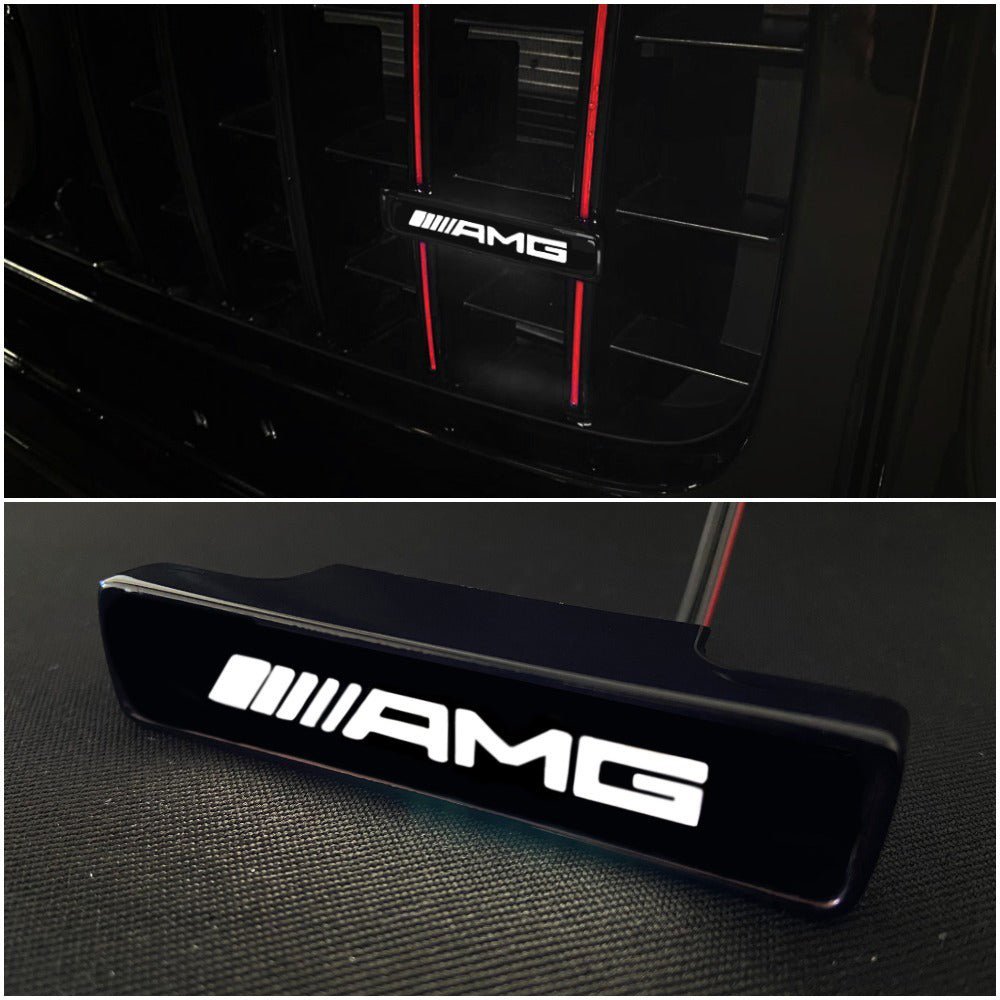 AMG Front Grille white LED Illuminated Logo Badge Emblem for Mercedes Benz G-Wagon G-Class W463 W463A W465 - Custom Class