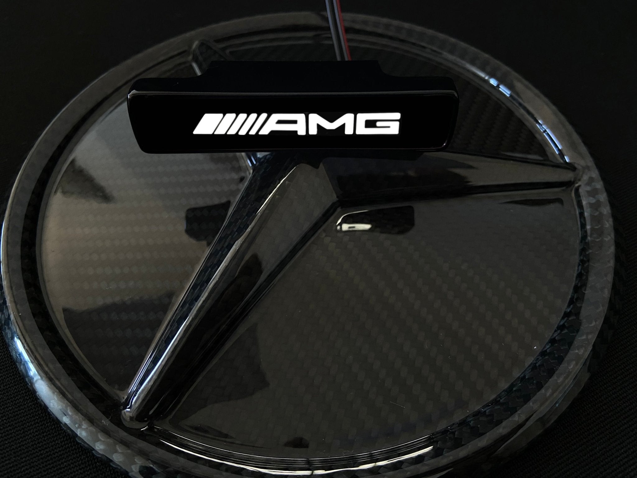 AMG Front Grille white LED Illuminated Logo Badge Emblem for Mercedes Benz G-Wagon G-Class W463 W463A W465 - Custom Class