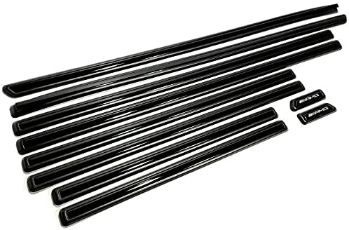 AMG style Side Black Piano Moldings INSERTIONS ONLY 10pc Set for Mercedes-Benz G-Wagon W463A G63 G500 - Custom Class