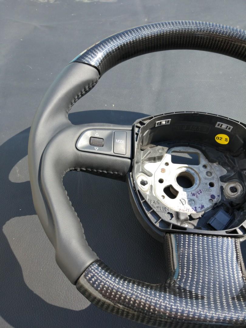 Audi A3 A4 A6 Q7 Steering Wheel Carbon Leather - Custom Class