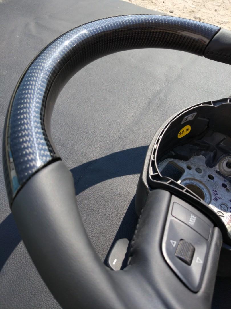 Audi A3 A4 A6 Q7 Steering Wheel Carbon Leather - Custom Class