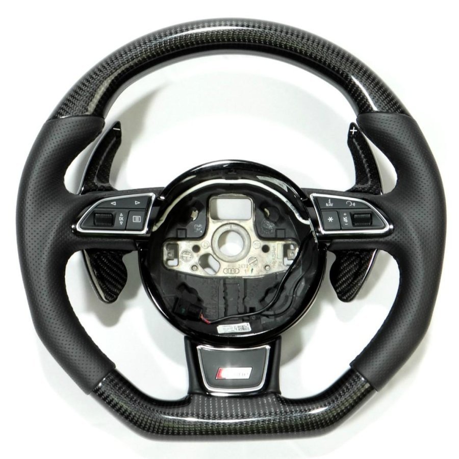 Audi A4 S4 A5 S5 Q5 SQ5 Q7 RS5 RS6 Steering Wheel Carbon Leather - Custom Class