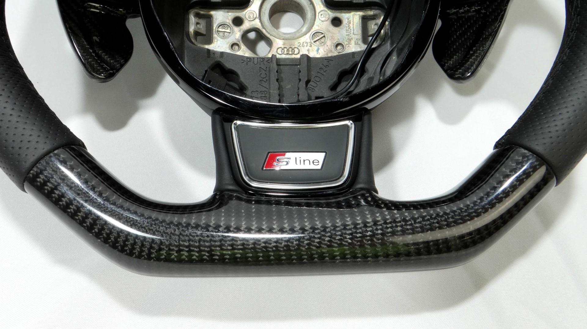 Audi A4 S4 A5 S5 Q5 SQ5 Q7 RS5 RS6 Steering Wheel Carbon Leather - Custom Class