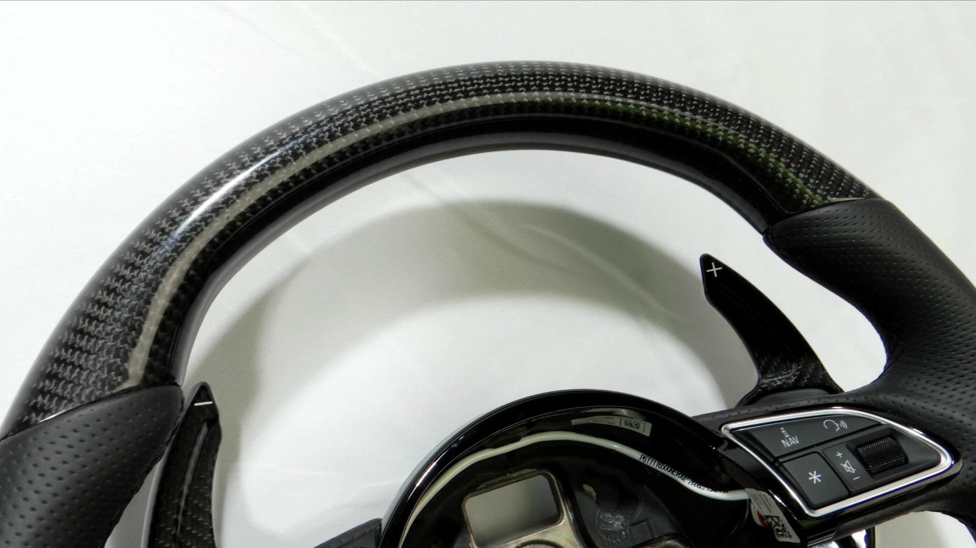 Audi A4 S4 A5 S5 Q5 SQ5 Q7 RS5 RS6 Steering Wheel Carbon Leather - Custom Class