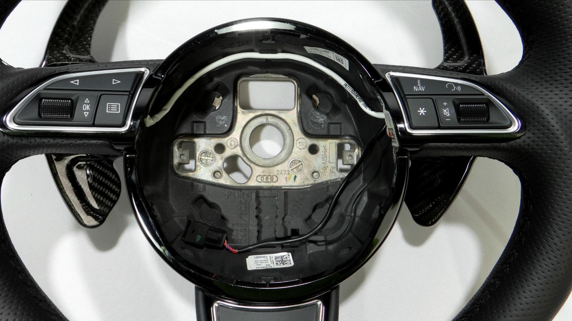 Audi A4 S4 A5 S5 Q5 SQ5 Q7 RS5 RS6 Steering Wheel Carbon Leather - Custom Class