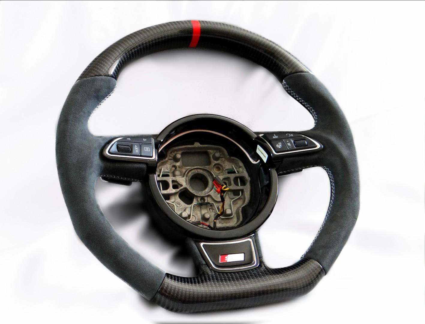Audi A6 S6 A7 S7 A8 S8 Steering Wheel Carbon Alcantara - Custom Class