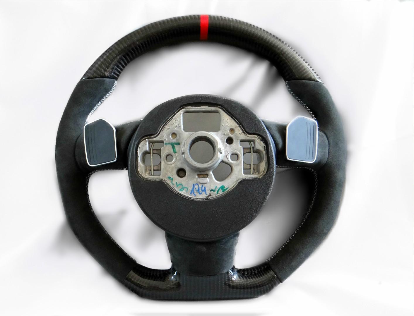 Audi A6 S6 A7 S7 A8 S8 Steering Wheel Carbon Alcantara - Custom Class