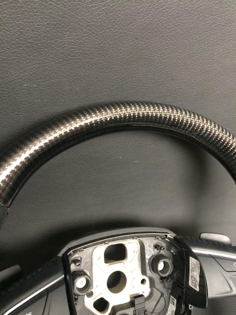 Audi Q7 Steering Wheel Carbon Leather - Custom Class